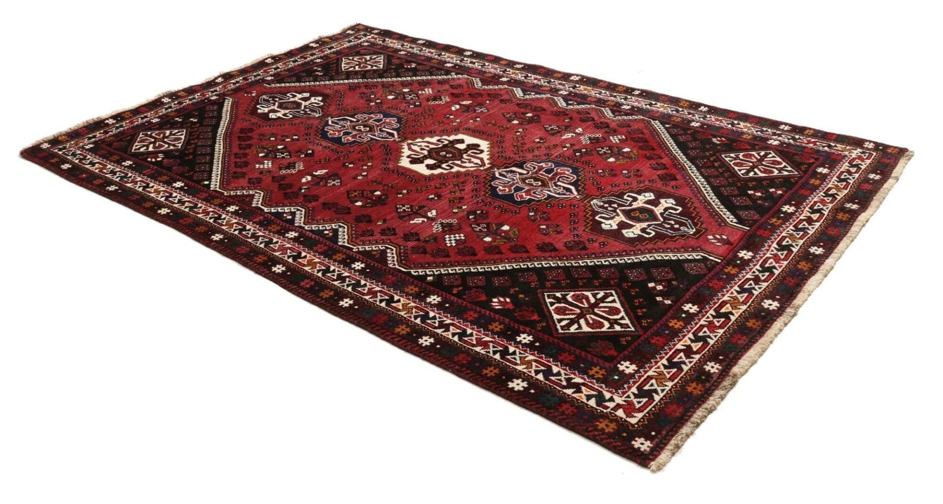 Shiraz Perserteppich 183 × 268 cm aus Wolle, handgeknüpft