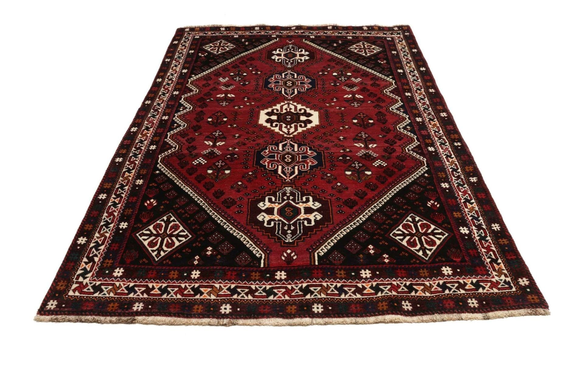Shiraz Perserteppich 183 × 268 cm aus Wolle, handgeknüpft