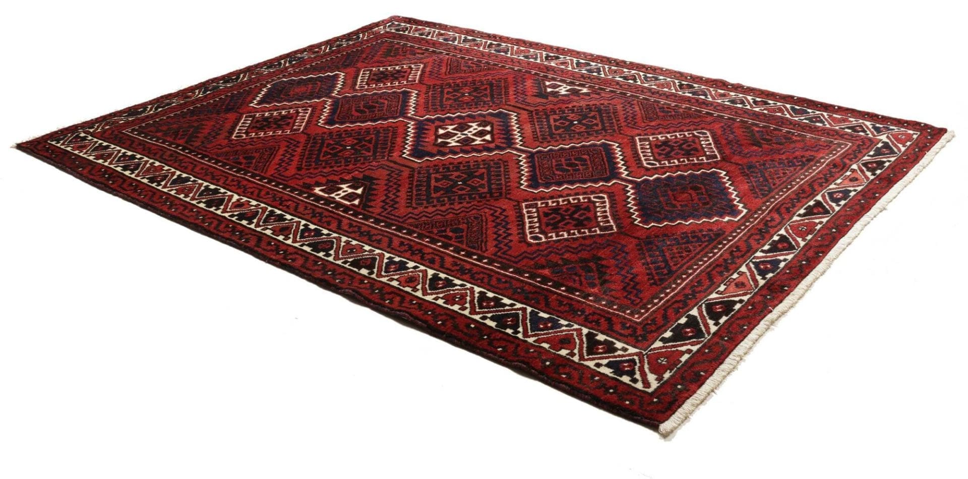 lori-orientteppich-230-x-300cm-geometrisch-handgeknupft-2 Loribaft Perserteppich 230 × 300 cm aus Wolle, handgeknüpft