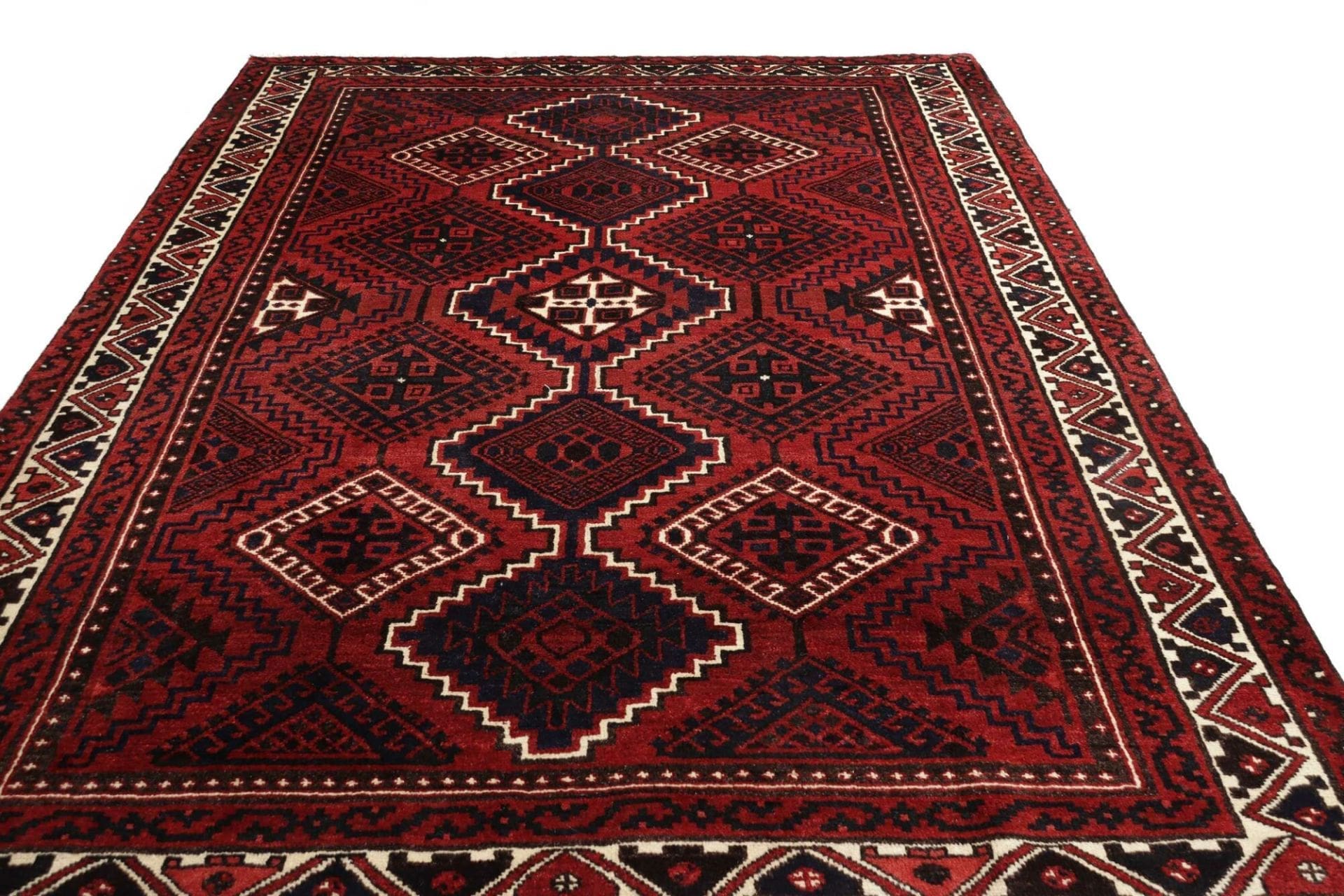 lori-orientteppich-230-x-300cm-geometrisch-handgeknupft-3 Loribaft Perserteppich 230 × 300 cm aus Wolle, handgeknüpft