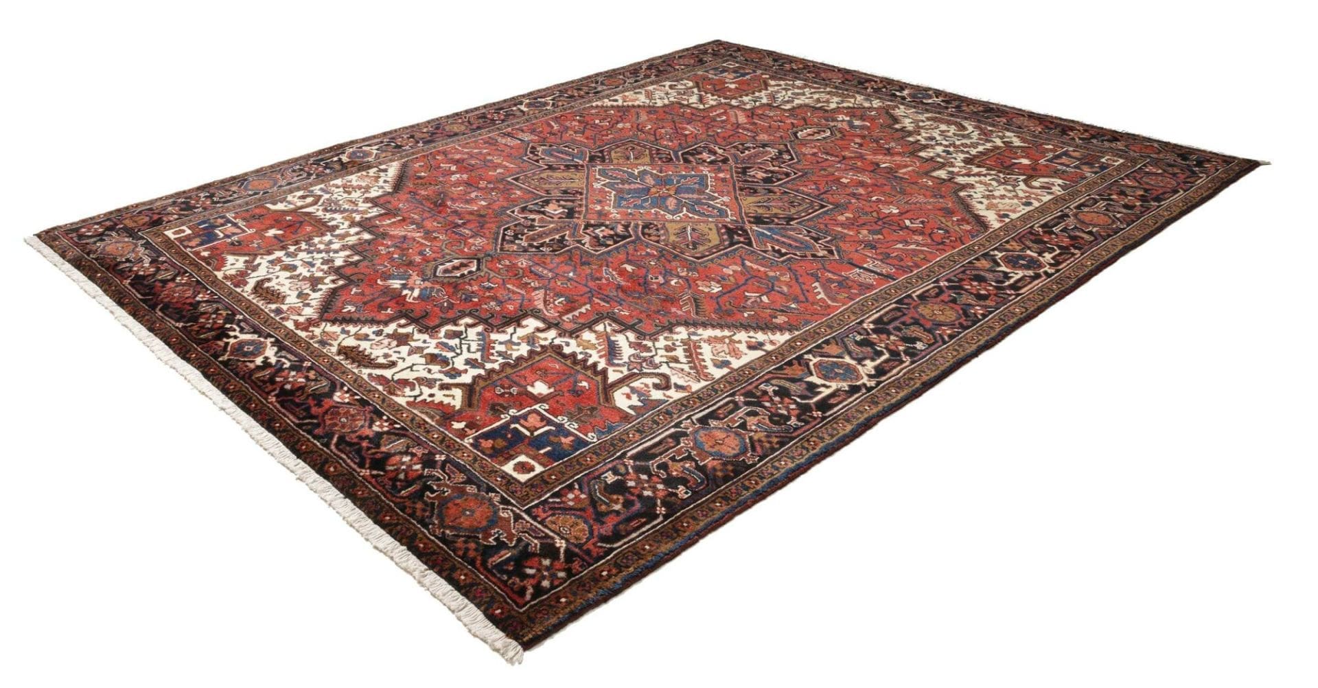 Handgeknüpfter Heriz Perserteppich, 263 × 320 cm, Wolle