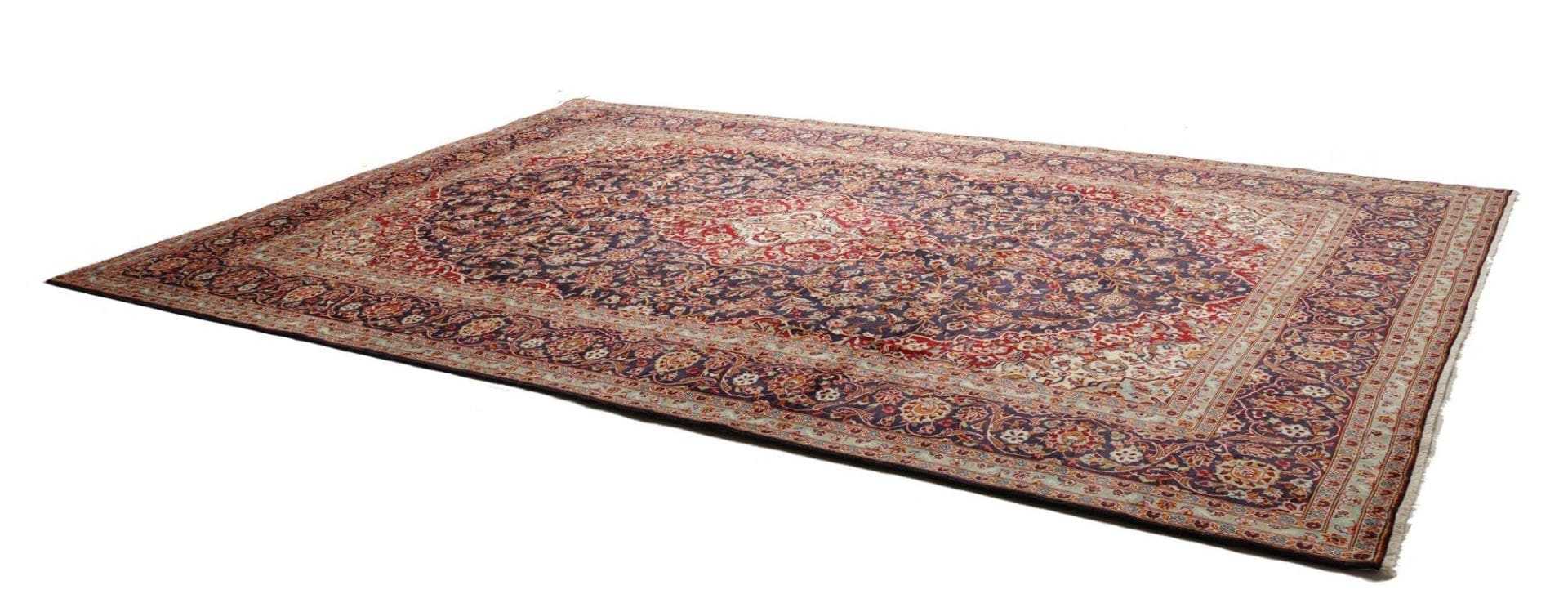 Handgeknüpfter Kashan Perserteppich, 303 × 428 cm, Wolle