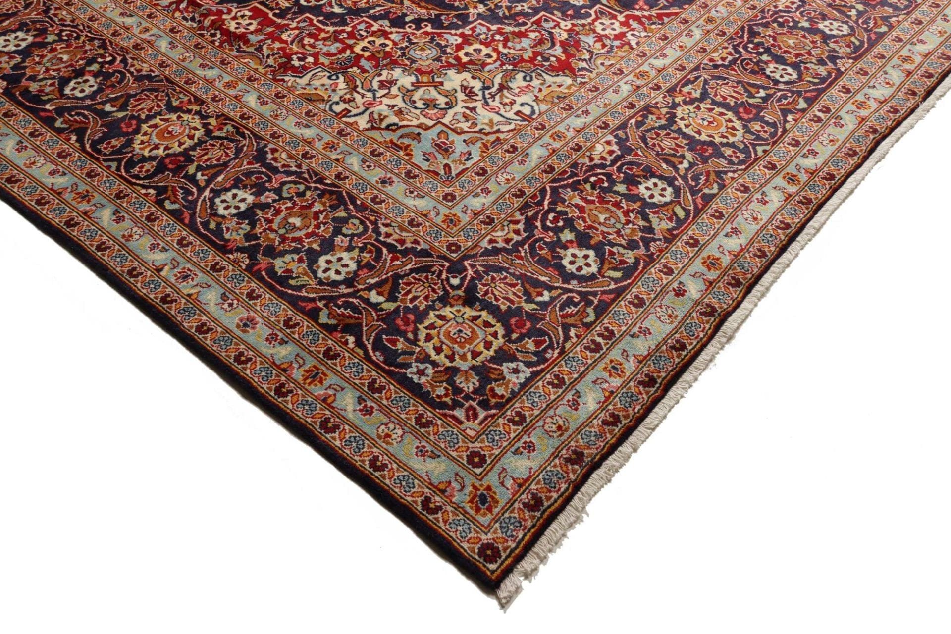 Handgeknüpfter Kashan Perserteppich, 303 × 428 cm, Wolle