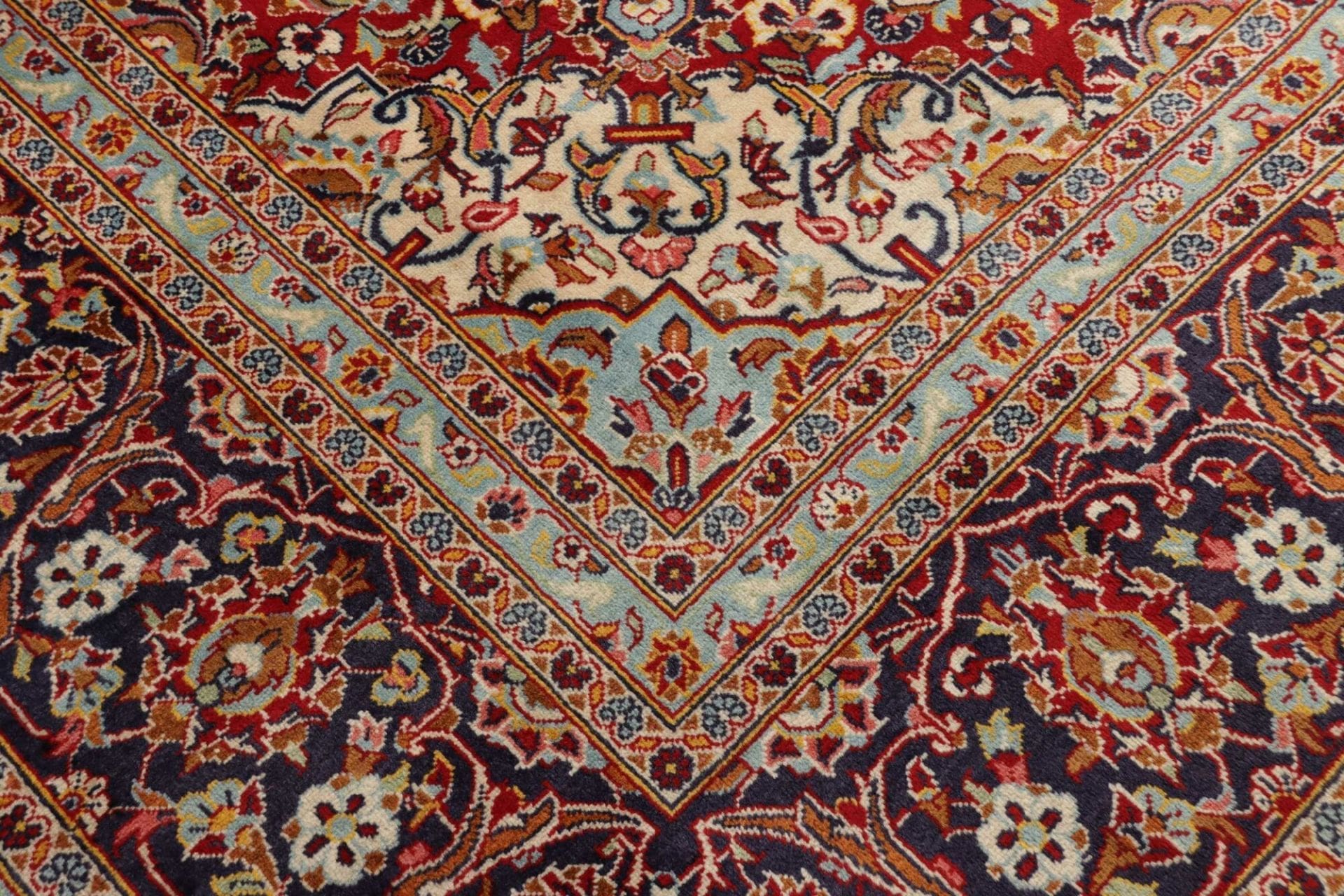 Handgeknüpfter Kashan Perserteppich, 303 × 428 cm, Wolle