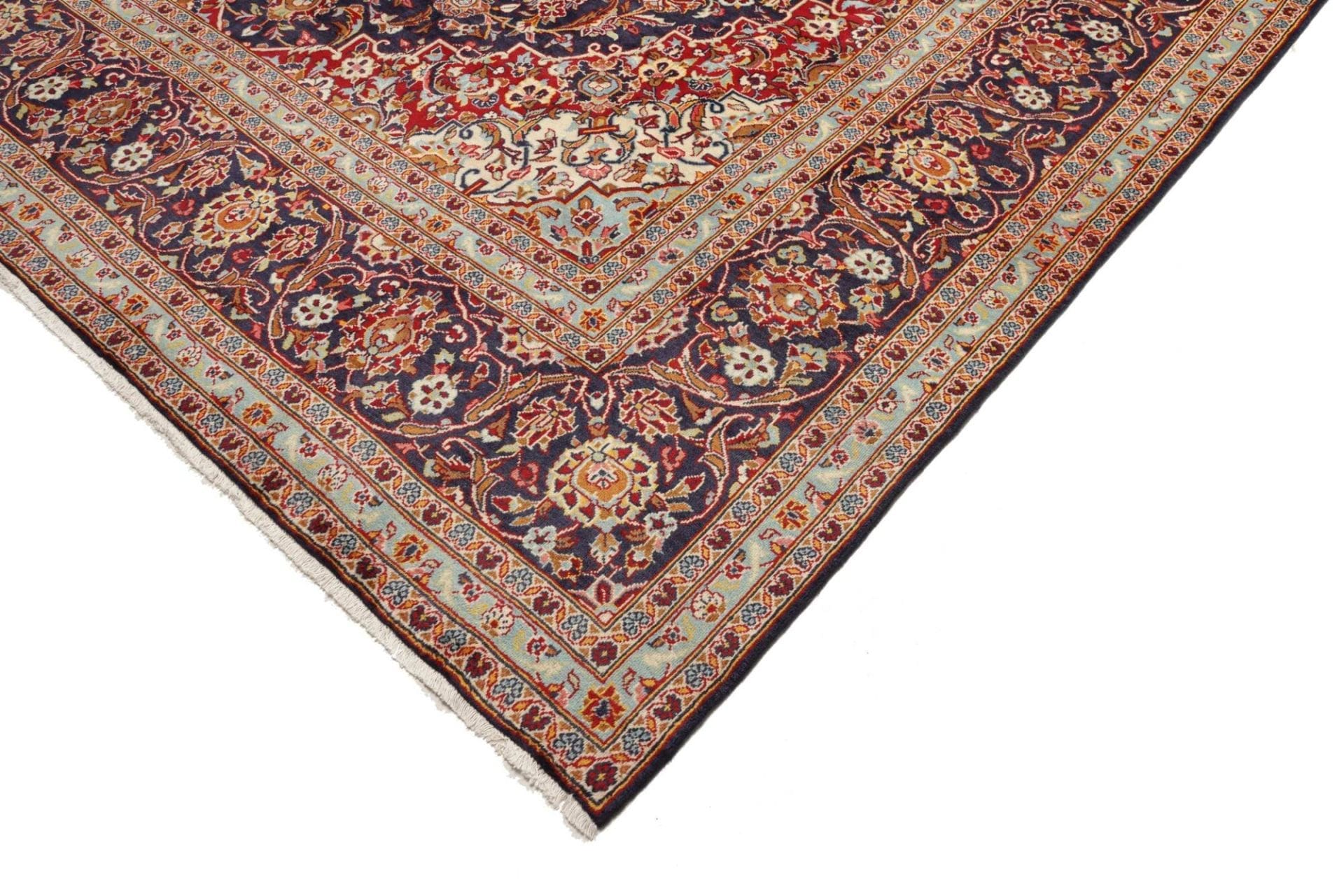 Handgeknüpfter Kashan Perserteppich, 303 × 428 cm, Wolle