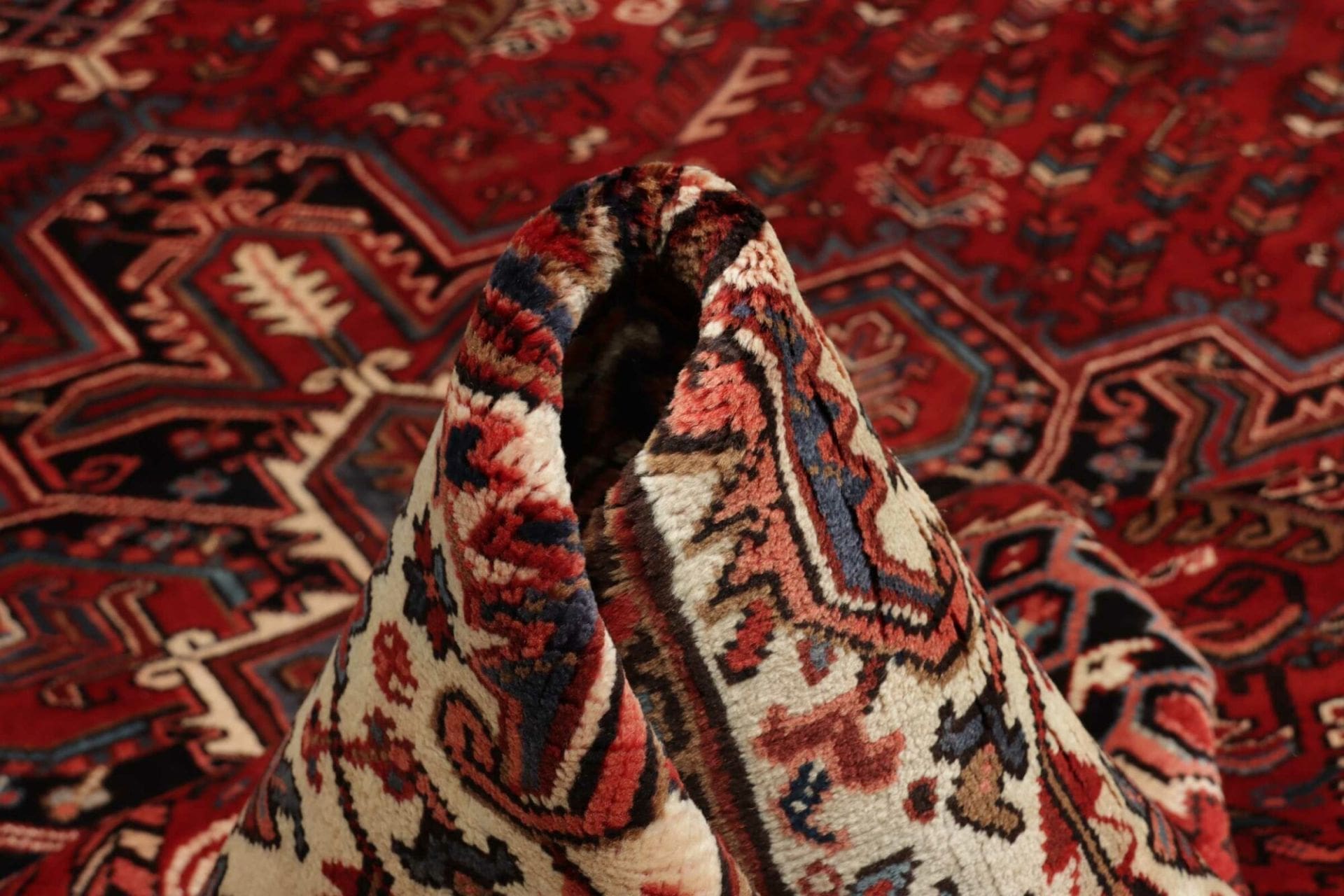 heriz-teppich-255-x-322-cm-geometrisch-schurwolle-handgeknupft-9 Heriz Perserteppich aus Iran, 255 × 322 cm