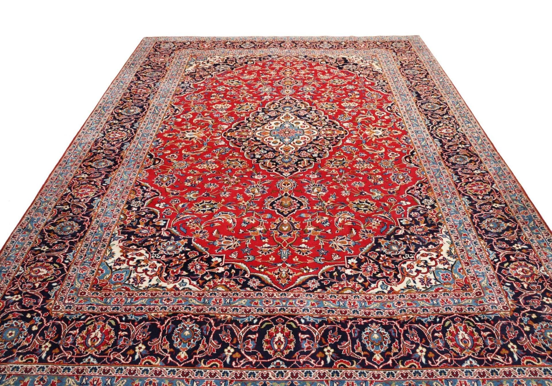 orientteppich-kashan-257-x-378cm-handgeknupft-perserteppich-3 Kashan Perserteppich 257 × 378 cm aus Wolle, handgeknüpft