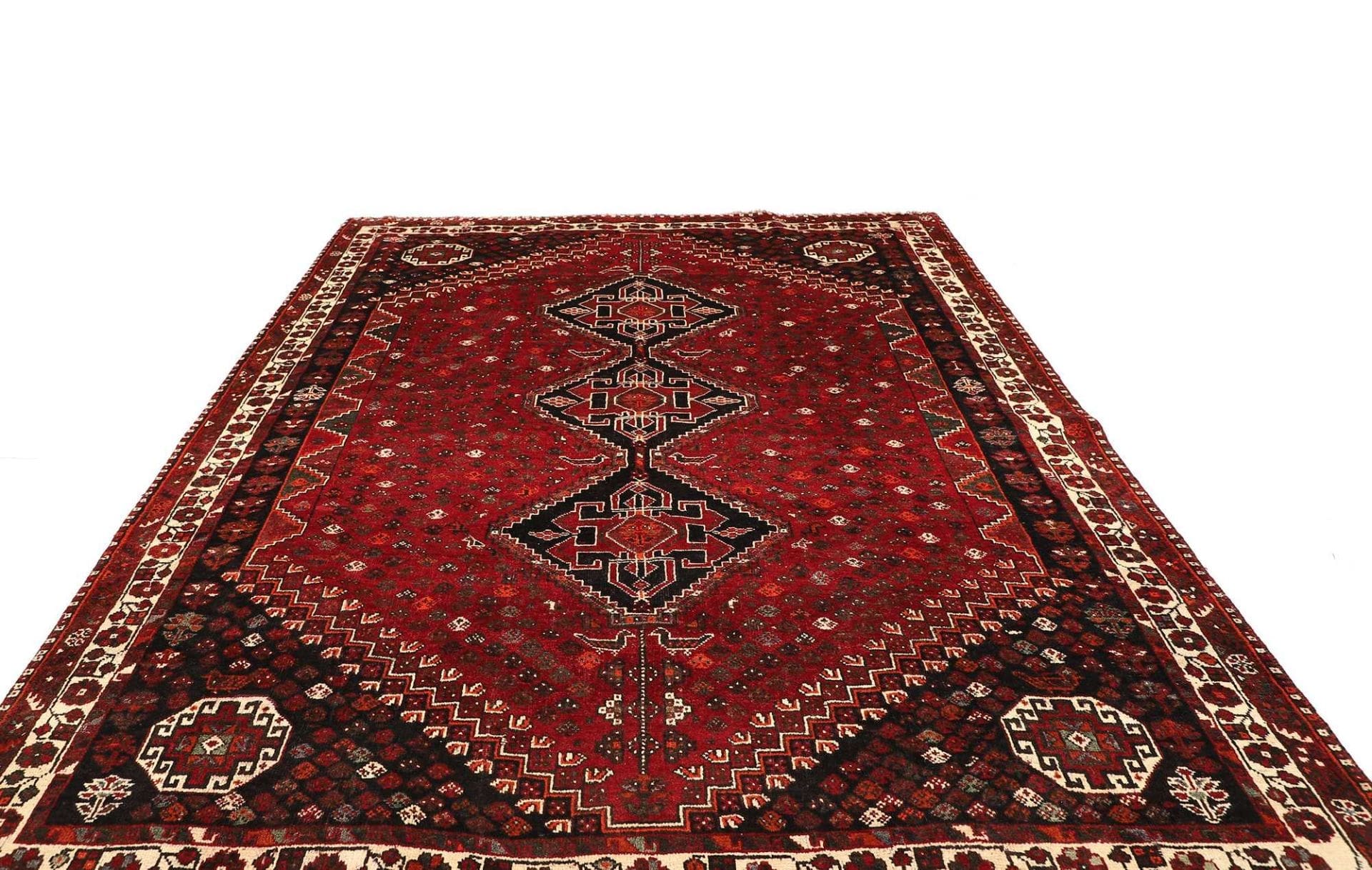 Handgeknüpfter Shiraz Perserteppich, 228 × 310 cm, Wolle