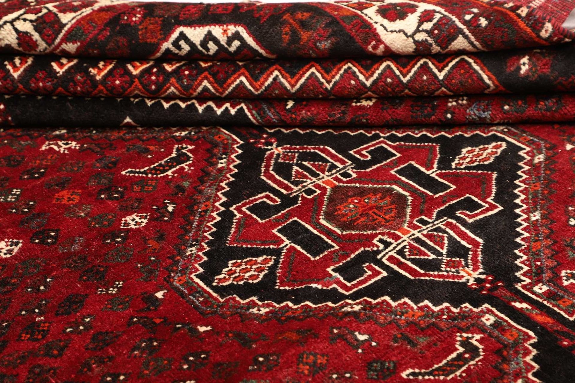 Handgeknüpfter Shiraz Perserteppich, 228 × 310 cm, Wolle