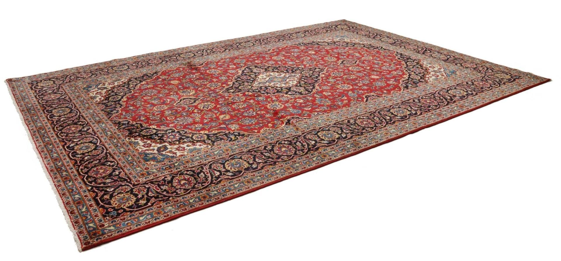 Handgeknüpfter Kashan Perserteppich 276 × 385 cm