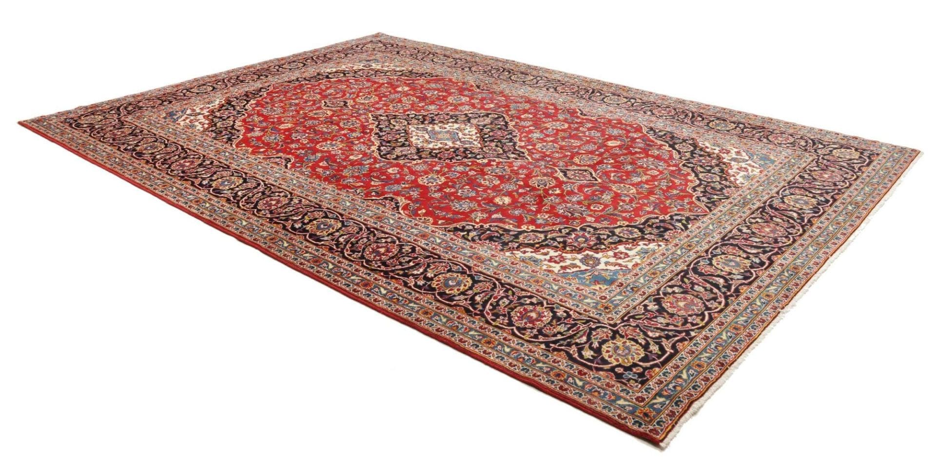 Handgeknüpfter Kashan Perserteppich 276 × 385 cm