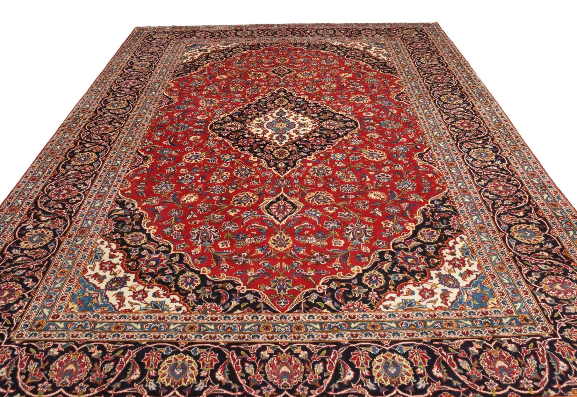 Handgeknüpfter Kashan Perserteppich 276 × 385 cm