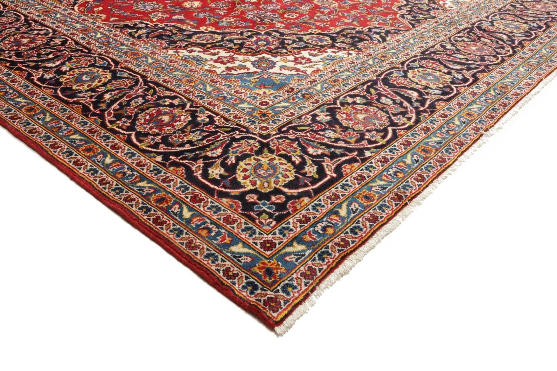 Handgeknüpfter Kashan Perserteppich 276 × 385 cm