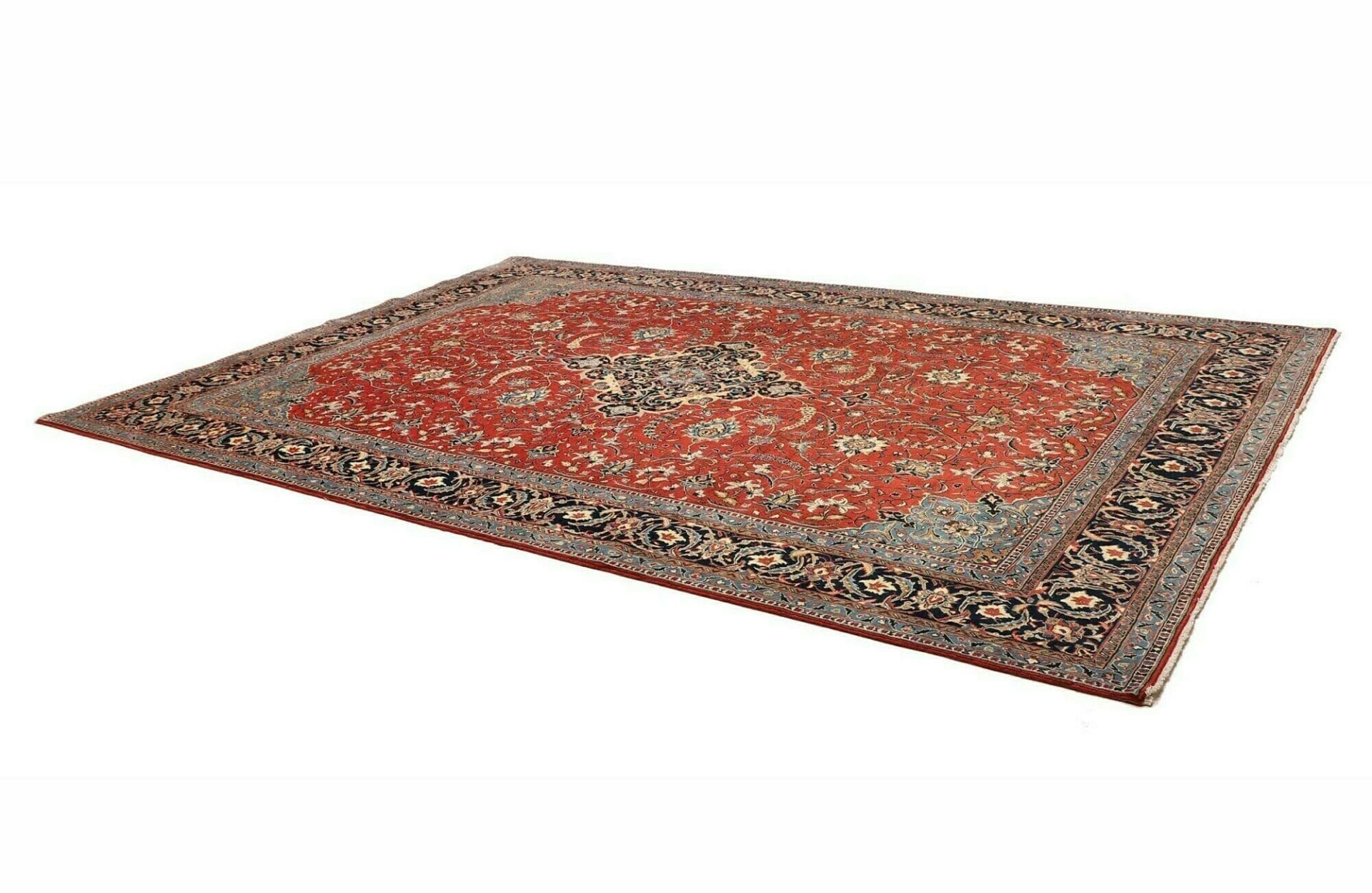 eleganter-sarough-orientteppich-268-x-385cm-handgeknupft-2 Handgeknüpfter Sarough Farahan Perserteppich, 268 × 385 cm, Wolle