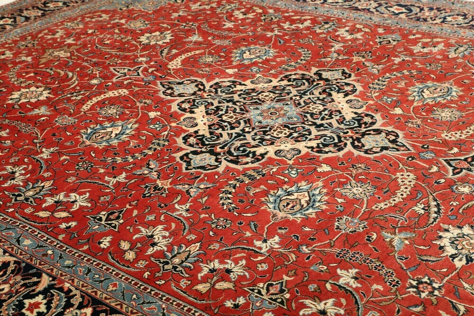 eleganter-sarough-orientteppich-268-x-385cm-handgeknupft-6 Handgeknüpfter Sarough Farahan Perserteppich, 268 × 385 cm, Wolle