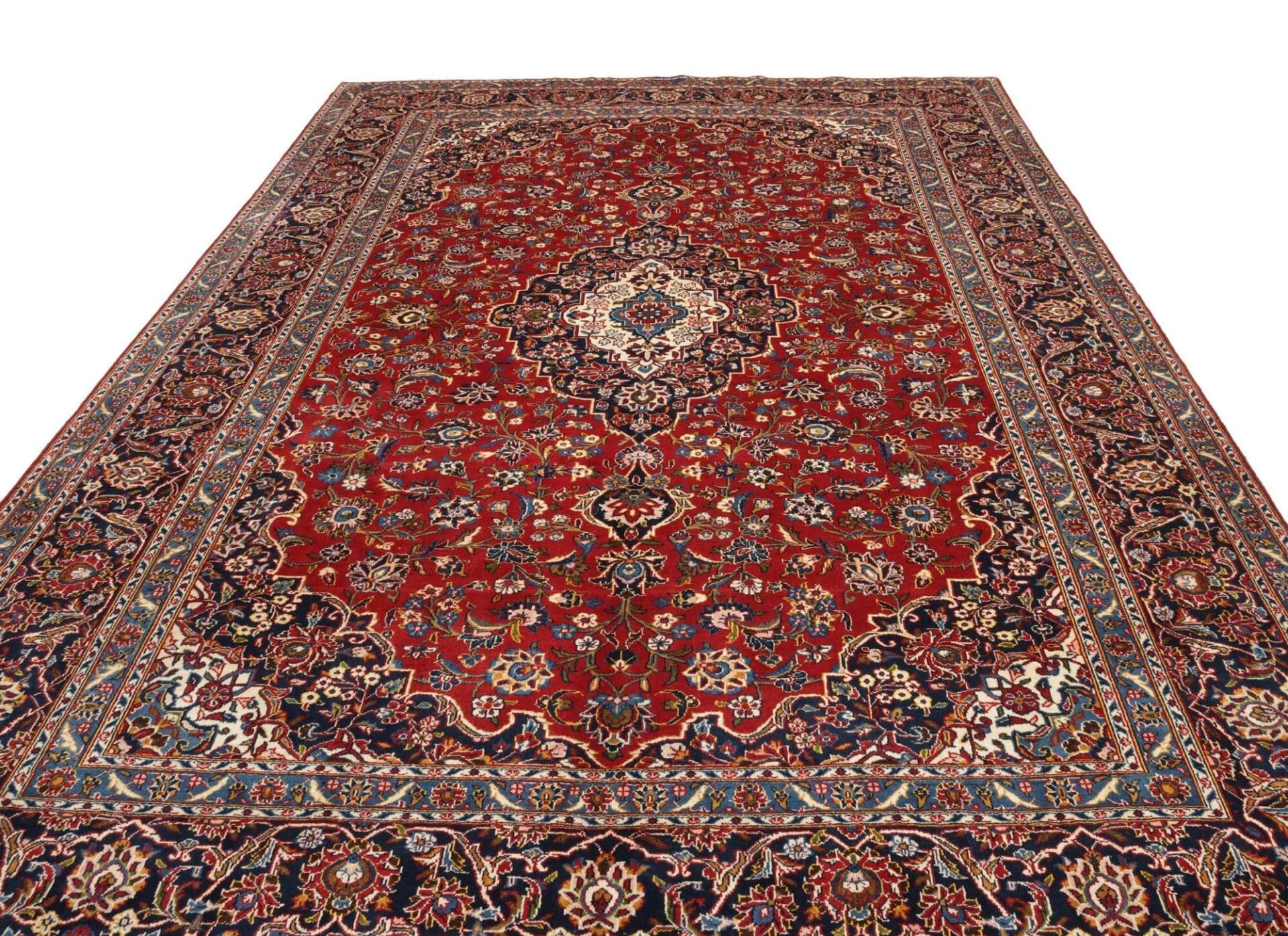 Kashan Perserteppich 271 × 396 cm aus Wolle, handgeknüpft