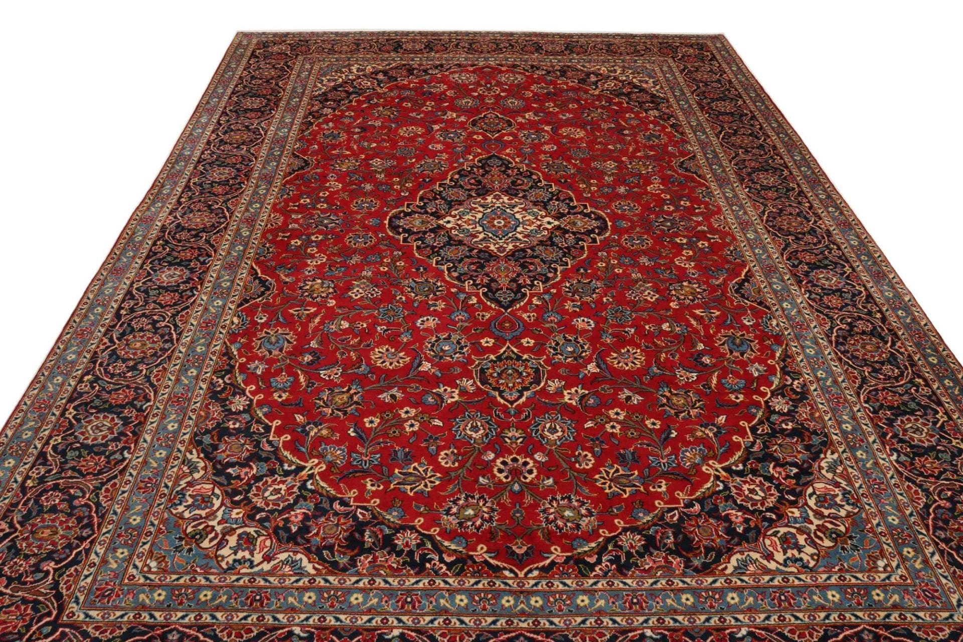 Handgeknüpfter Kashan Perserteppich 275 × 400 cm