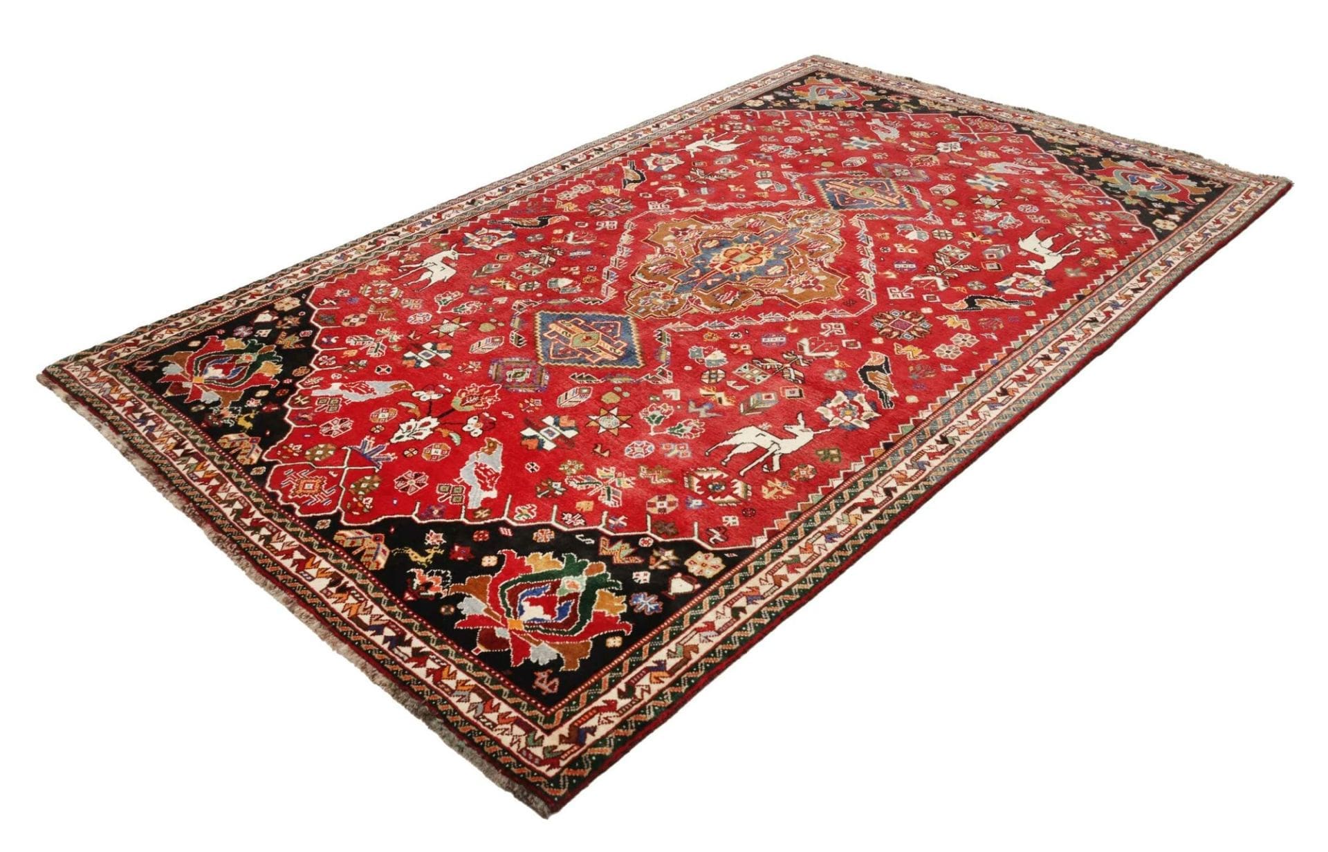 gashghai-teppich-176-x-282-cm-handgeknupft-wolle-perserteppich-1 Qashqai Perserteppich 176 × 282 cm aus Wolle, handgeknüpft