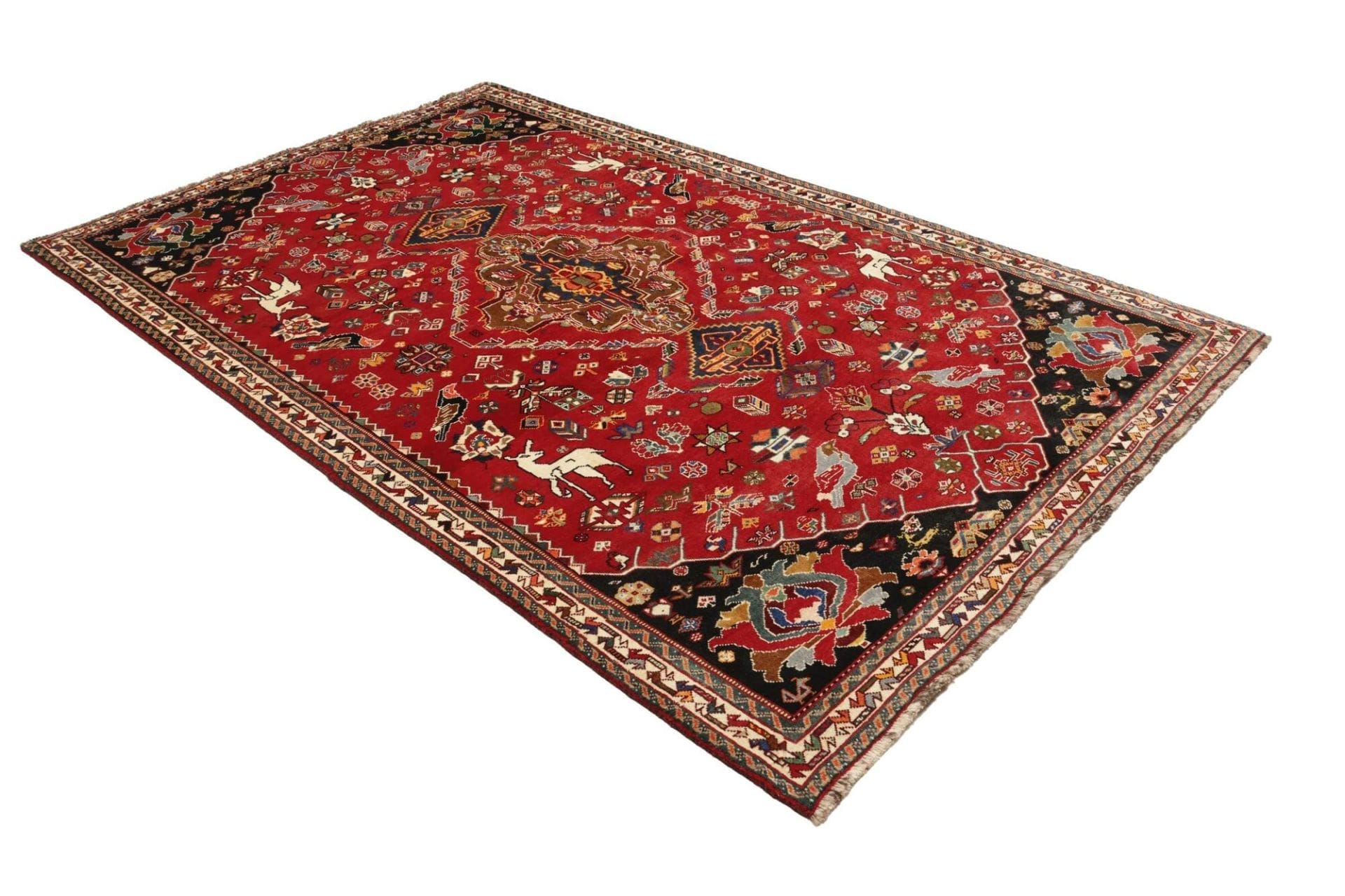 gashghai-teppich-176-x-282-cm-handgeknupft-wolle-perserteppich-2 Qashqai Perserteppich 176 × 282 cm aus Wolle, handgeknüpft