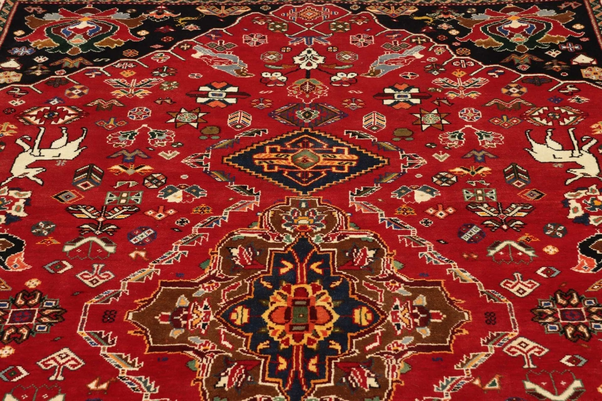 gashghai-teppich-176-x-282-cm-handgeknupft-wolle-perserteppich-7 Qashqai Perserteppich 176 × 282 cm aus Wolle, handgeknüpft