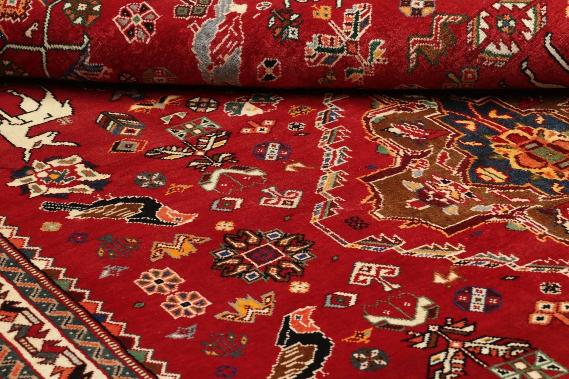 gashghai-teppich-176-x-282-cm-handgeknupft-wolle-perserteppich-9 Qashqai Perserteppich 176 × 282 cm aus Wolle, handgeknüpft