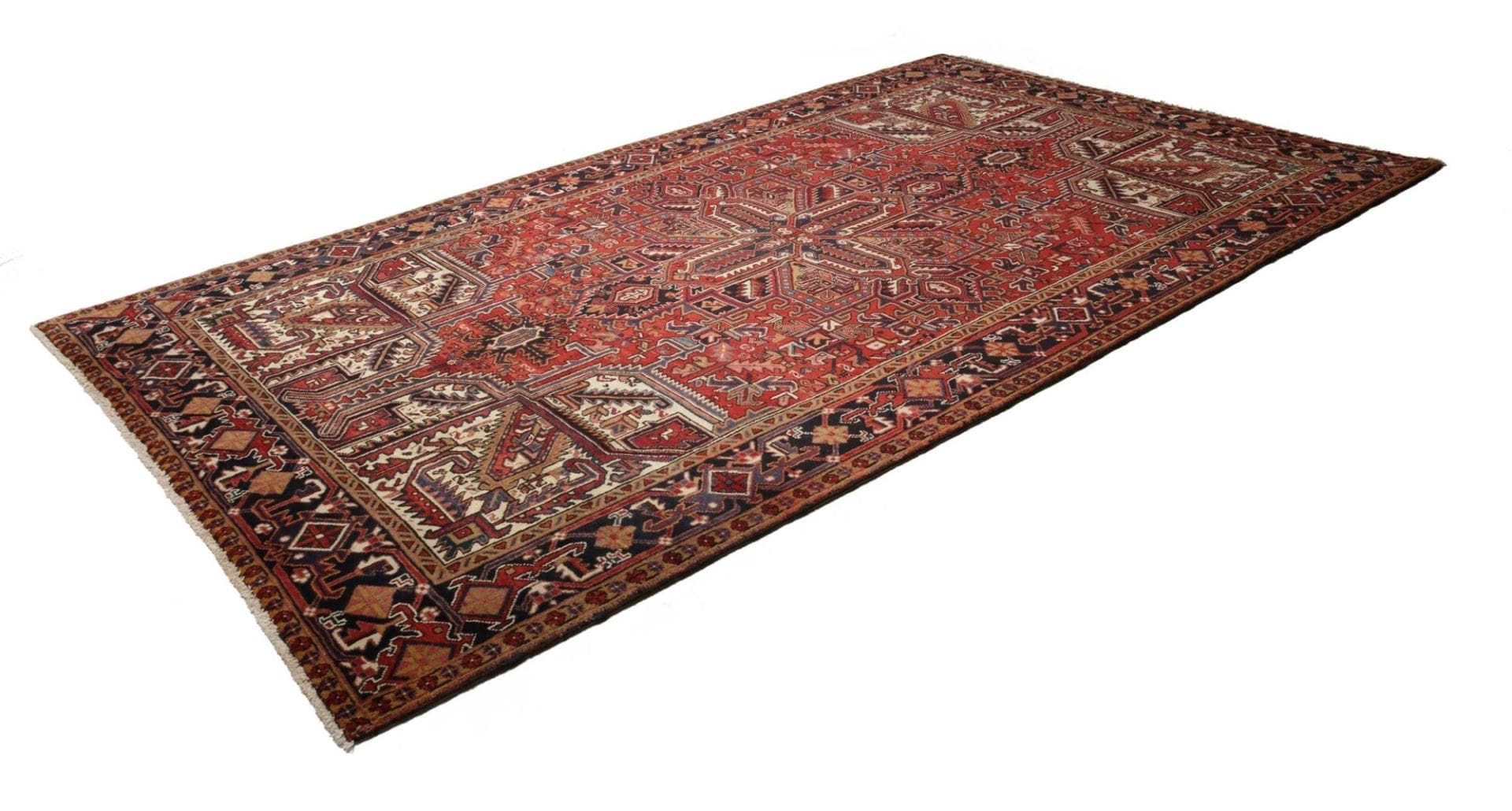 heriz-teppich-223-x-362-cm-geometrisch-schurwolle-handgeknupft-1 Heriz Perserteppich 223 × 362 cm aus Wolle, handgeknüpft