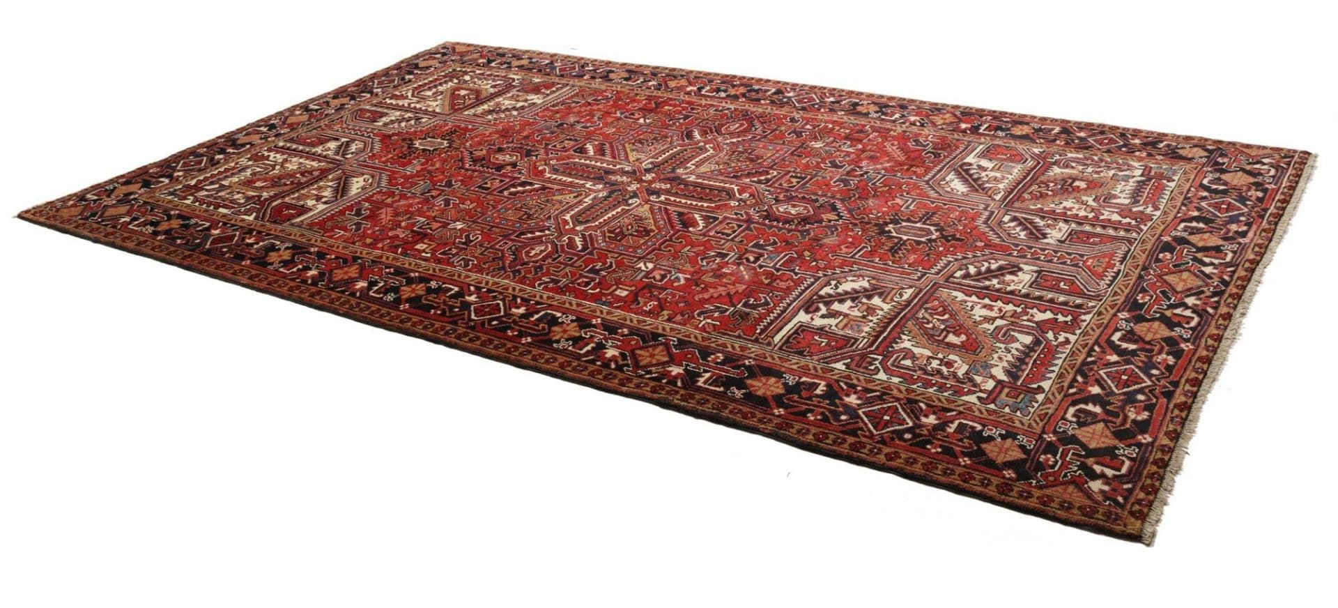 heriz-teppich-223-x-362-cm-geometrisch-schurwolle-handgeknupft-2 Heriz Perserteppich 223 × 362 cm aus Wolle, handgeknüpft