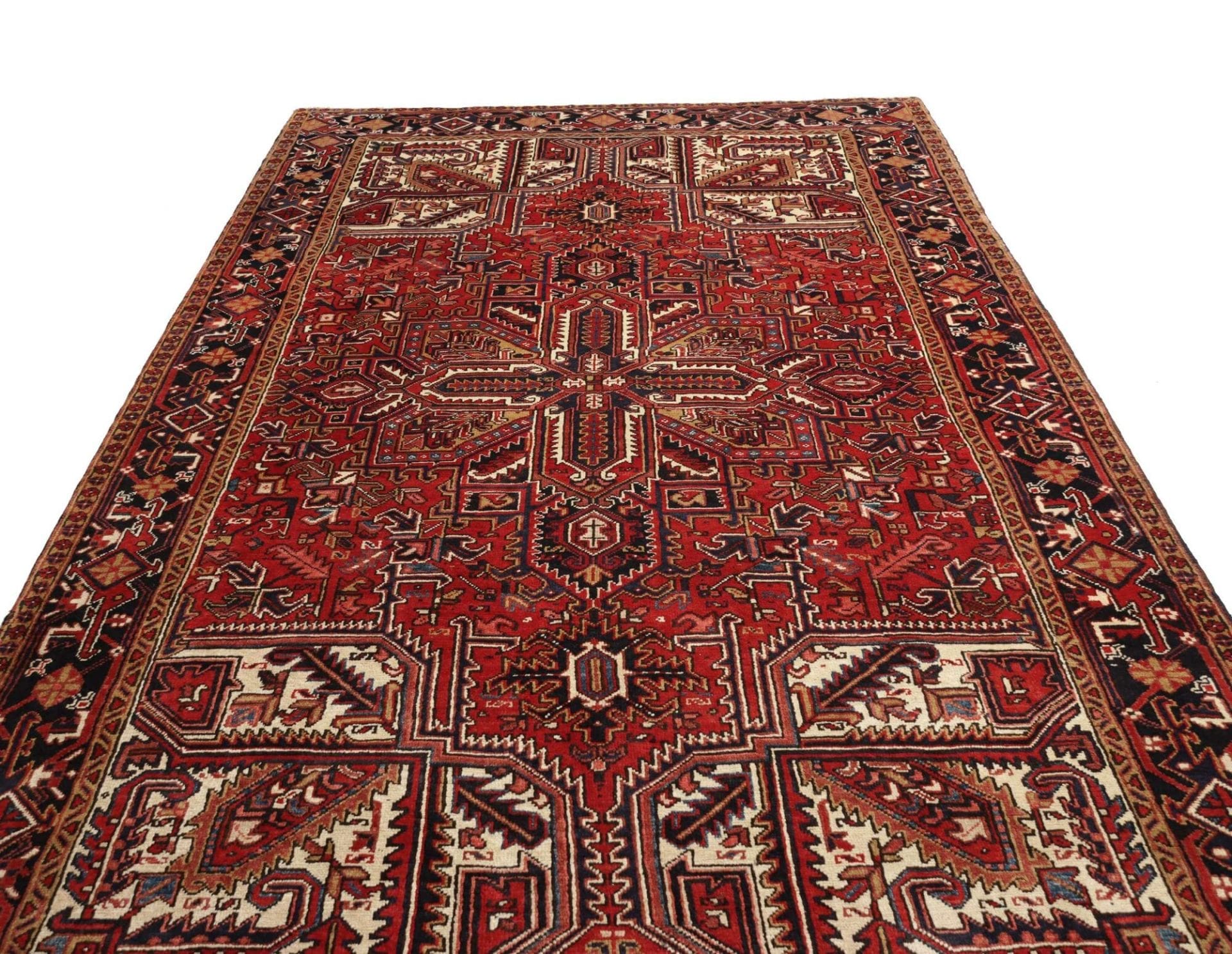 heriz-teppich-223-x-362-cm-geometrisch-schurwolle-handgeknupft-3 Heriz Perserteppich 223 × 362 cm aus Wolle, handgeknüpft