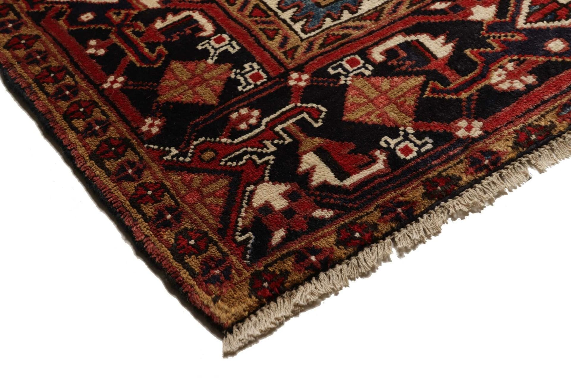 heriz-teppich-223-x-362-cm-geometrisch-schurwolle-handgeknupft-4 Heriz Perserteppich 223 × 362 cm aus Wolle, handgeknüpft