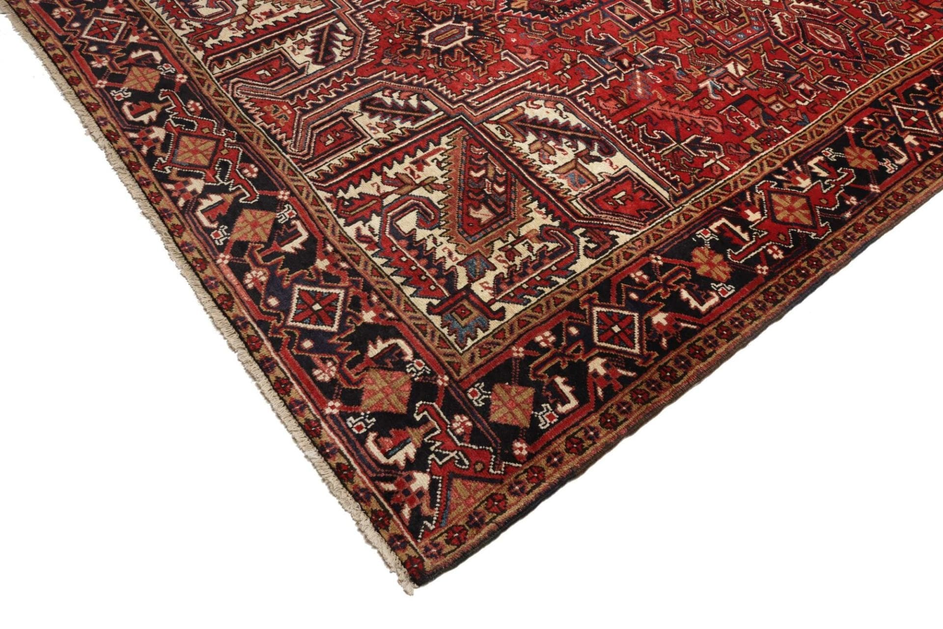 heriz-teppich-223-x-362-cm-geometrisch-schurwolle-handgeknupft-6 Heriz Perserteppich 223 × 362 cm aus Wolle, handgeknüpft