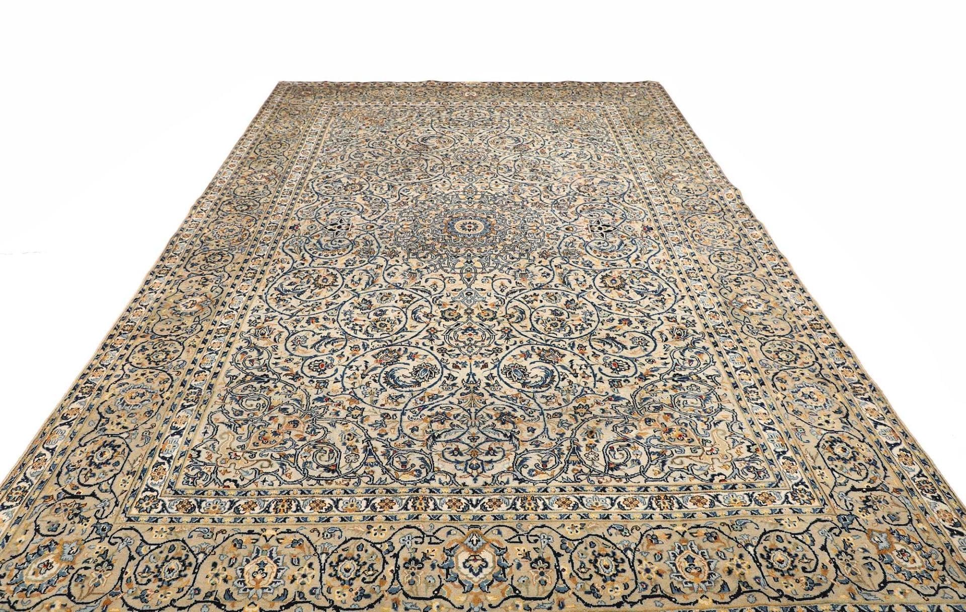 Handgeknüpfter Kashan Perserteppich, 253 × 392 cm, Wolle