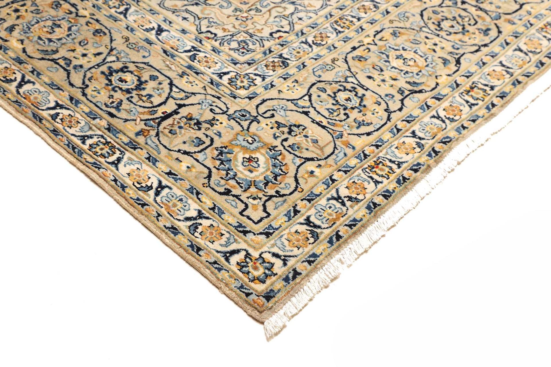 Handgeknüpfter Kashan Perserteppich, 253 × 392 cm, Wolle