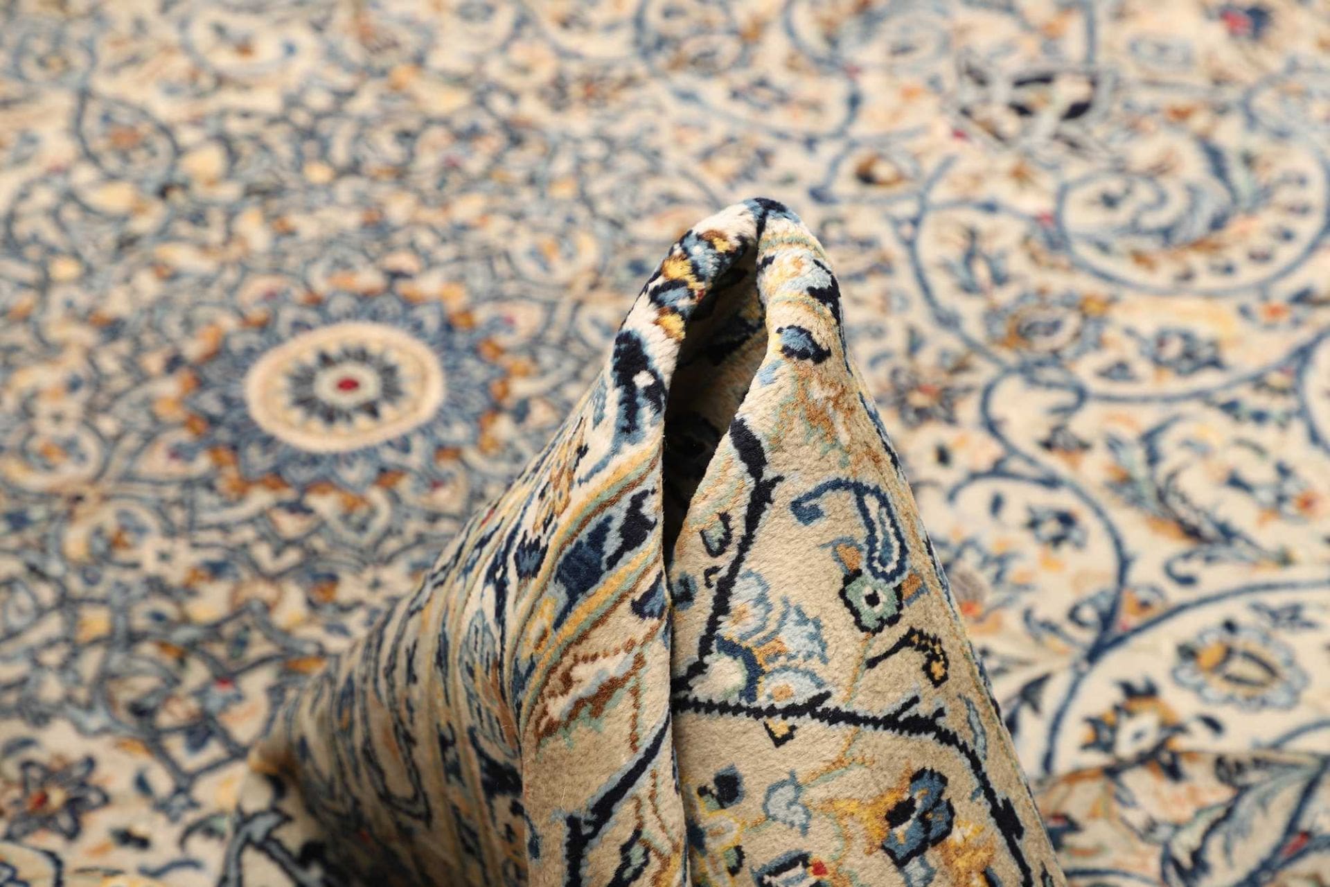 Handgeknüpfter Kashan Perserteppich, 253 × 392 cm, Wolle