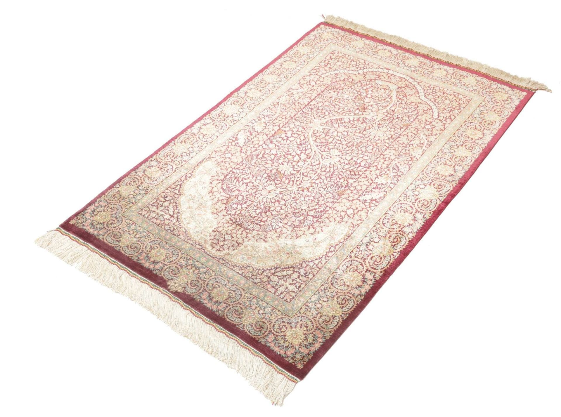 Ghom Perserteppich aus Iran, 86 × 123 cm