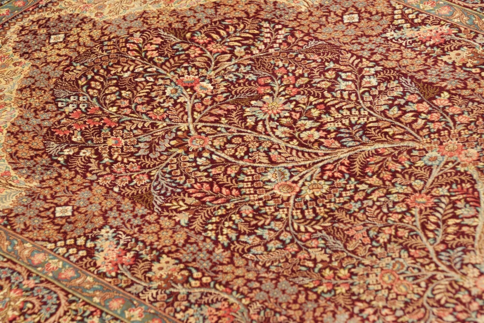 Ghom Perserteppich aus Iran, 86 × 123 cm