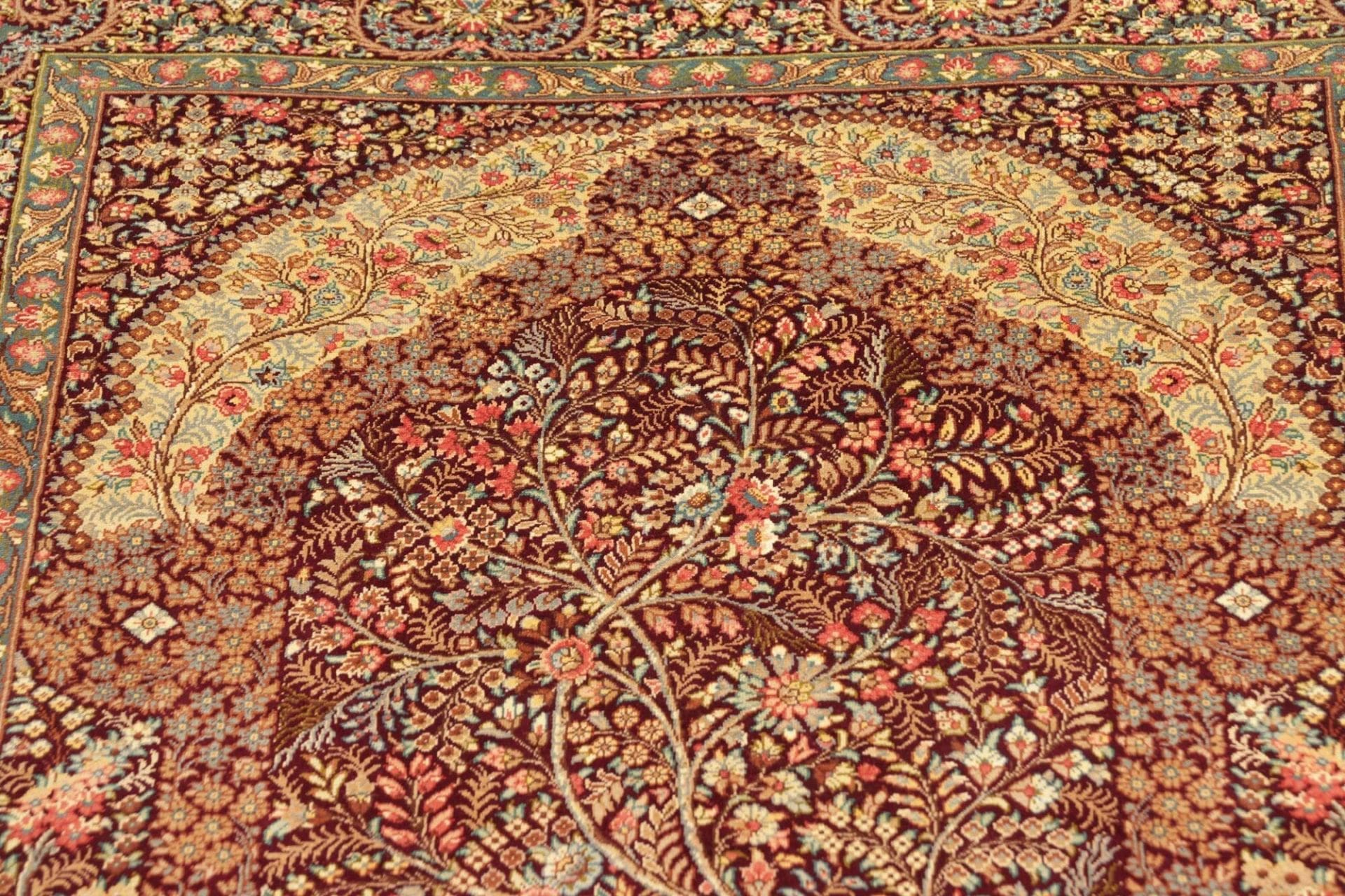 Ghom Perserteppich aus Iran, 86 × 123 cm