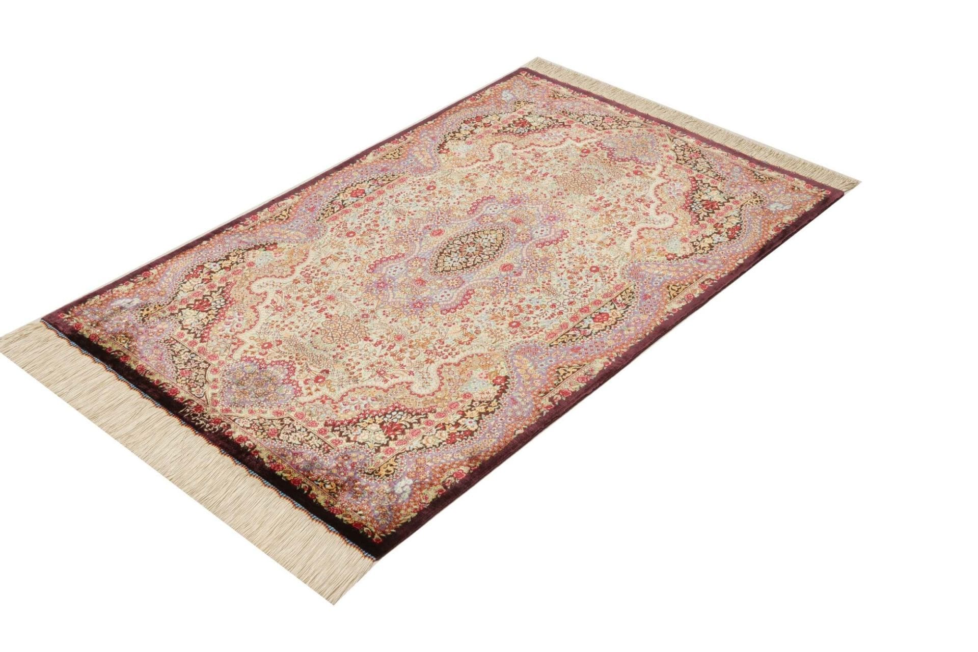 Ghom Perserteppich aus Iran, 83 × 121 cm