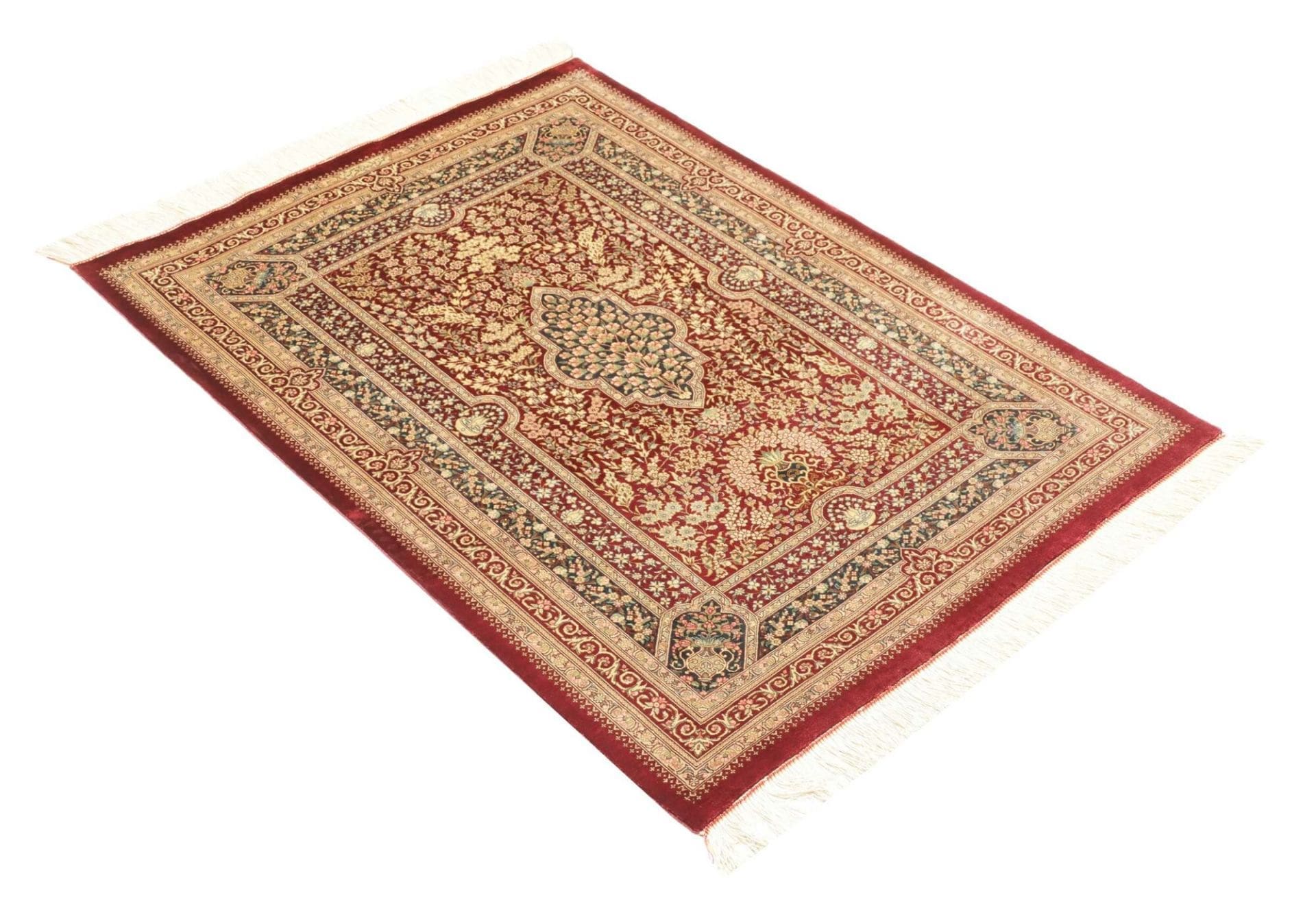 Handgeknüpfter Ghom Perserteppich 83 × 117 cm