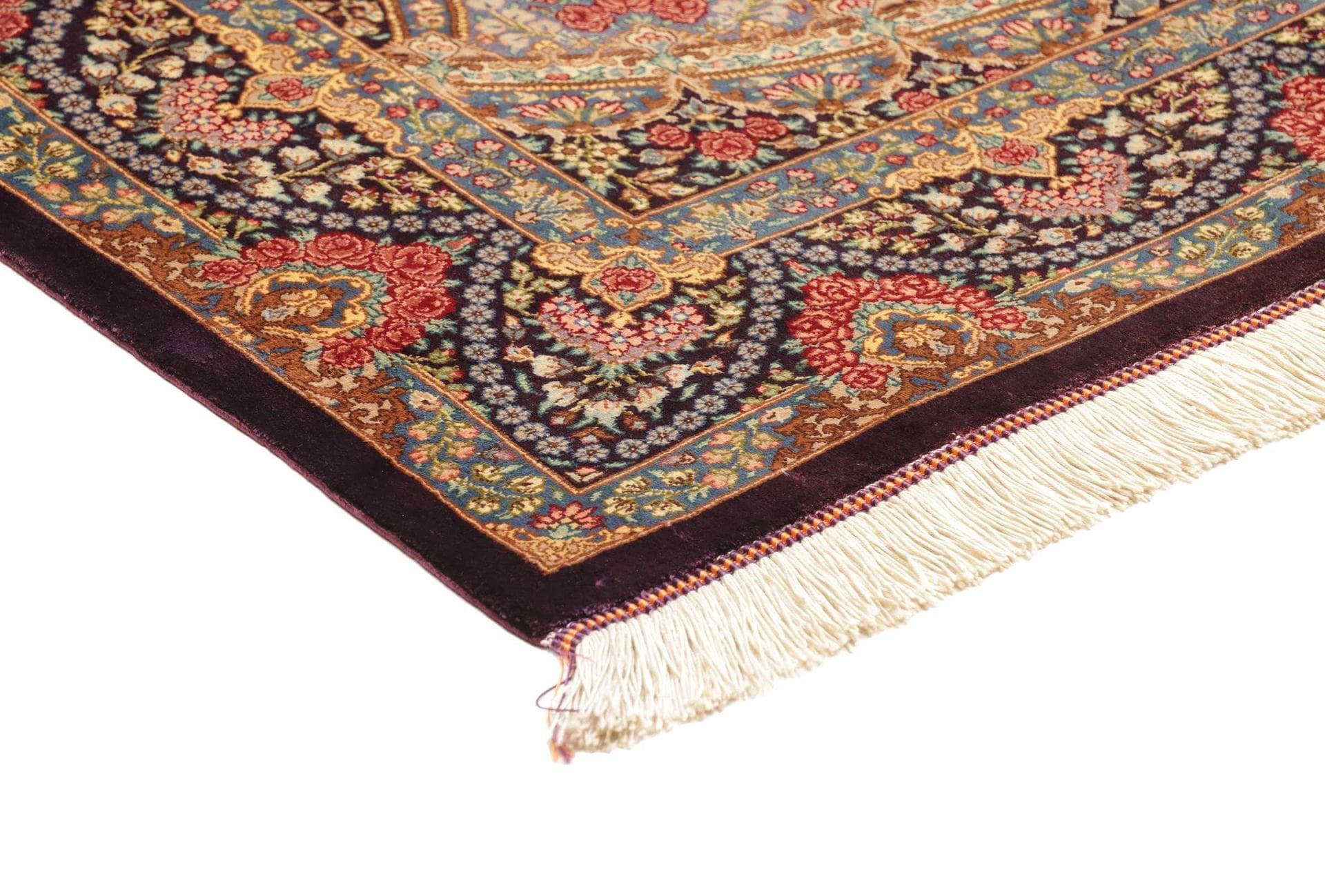Ghom Perserteppich aus Iran, 84 × 123 cm