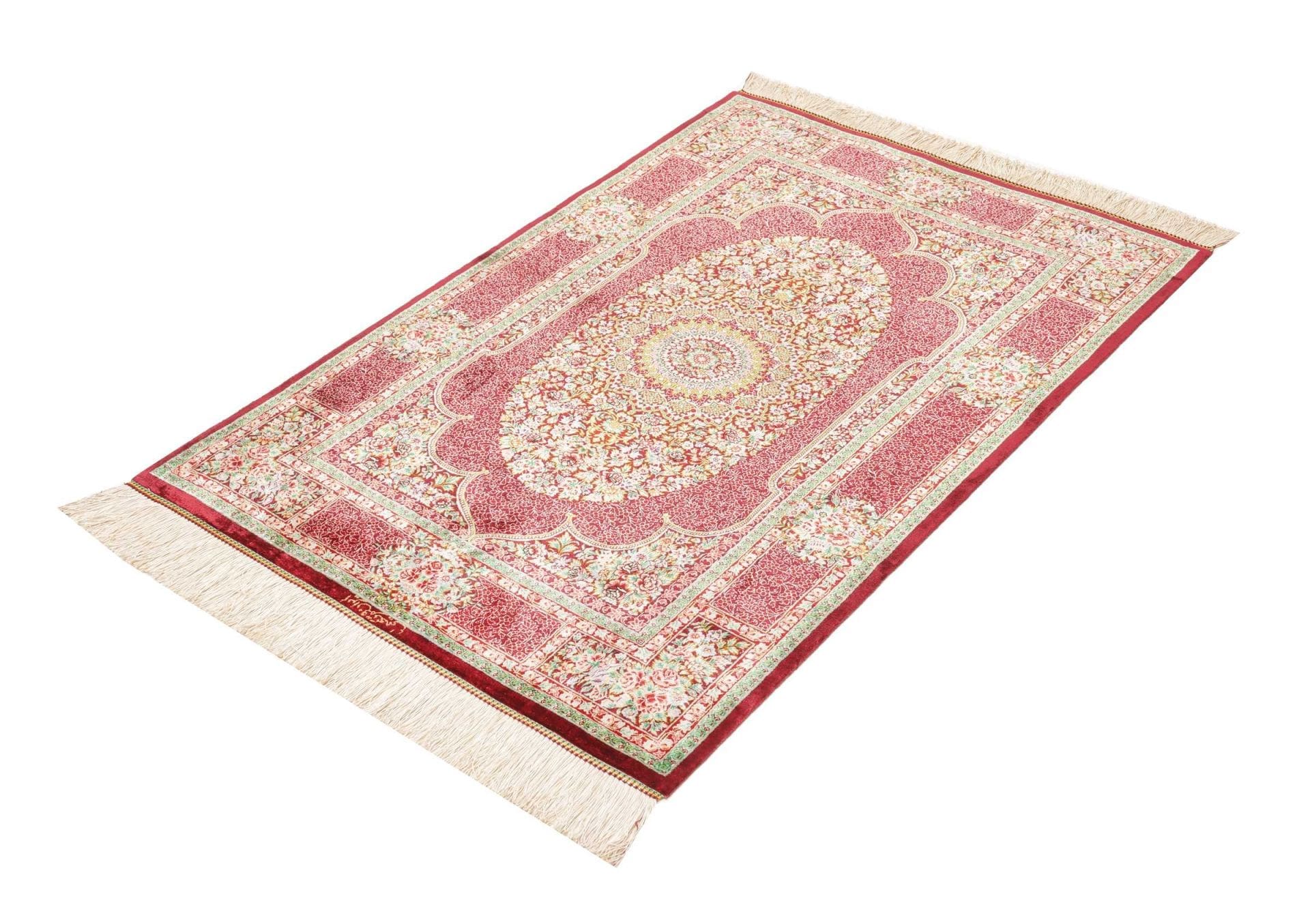 Ghom Perserteppich aus Iran, 84 × 118 cm