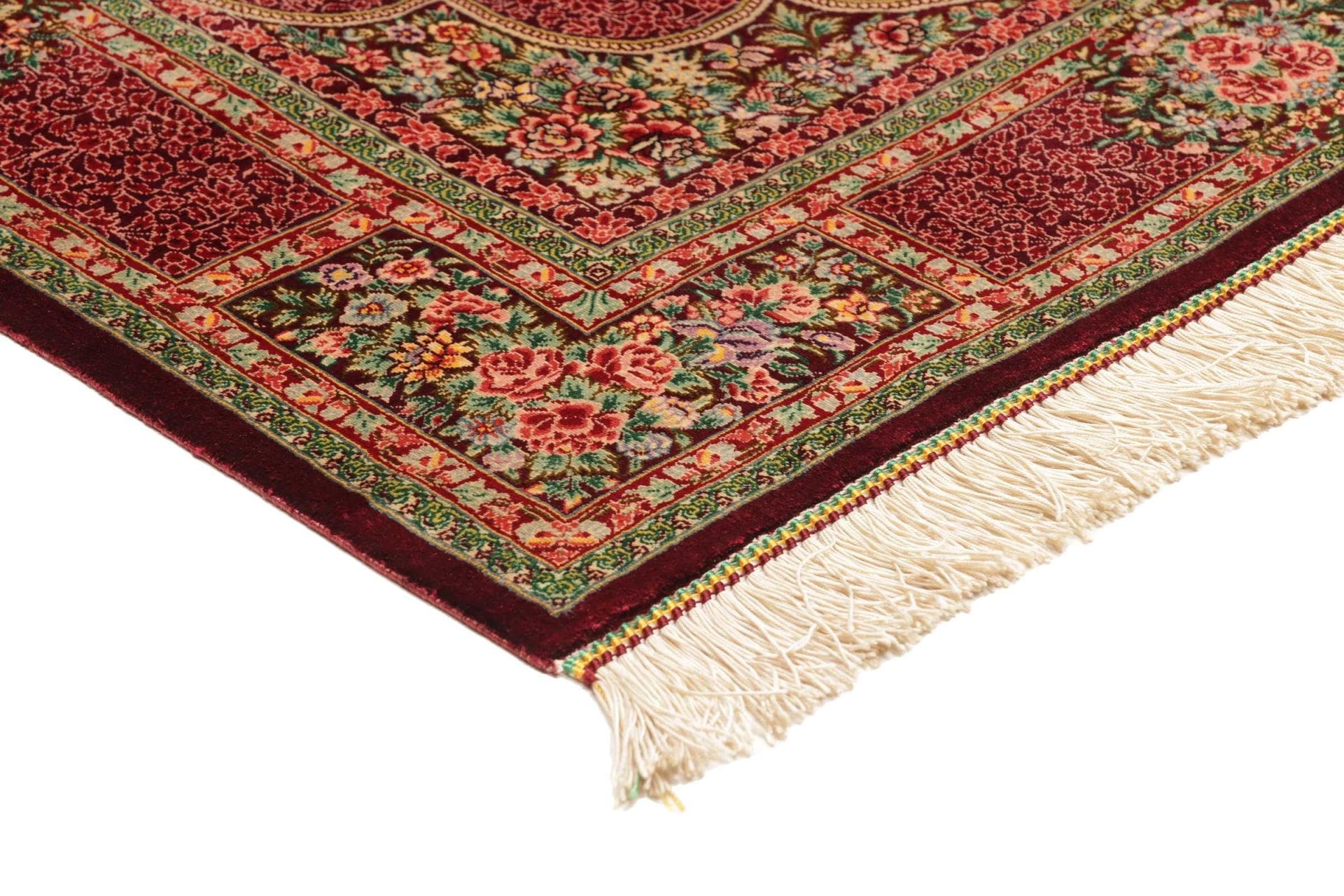 Ghom Perserteppich aus Iran, 84 × 118 cm