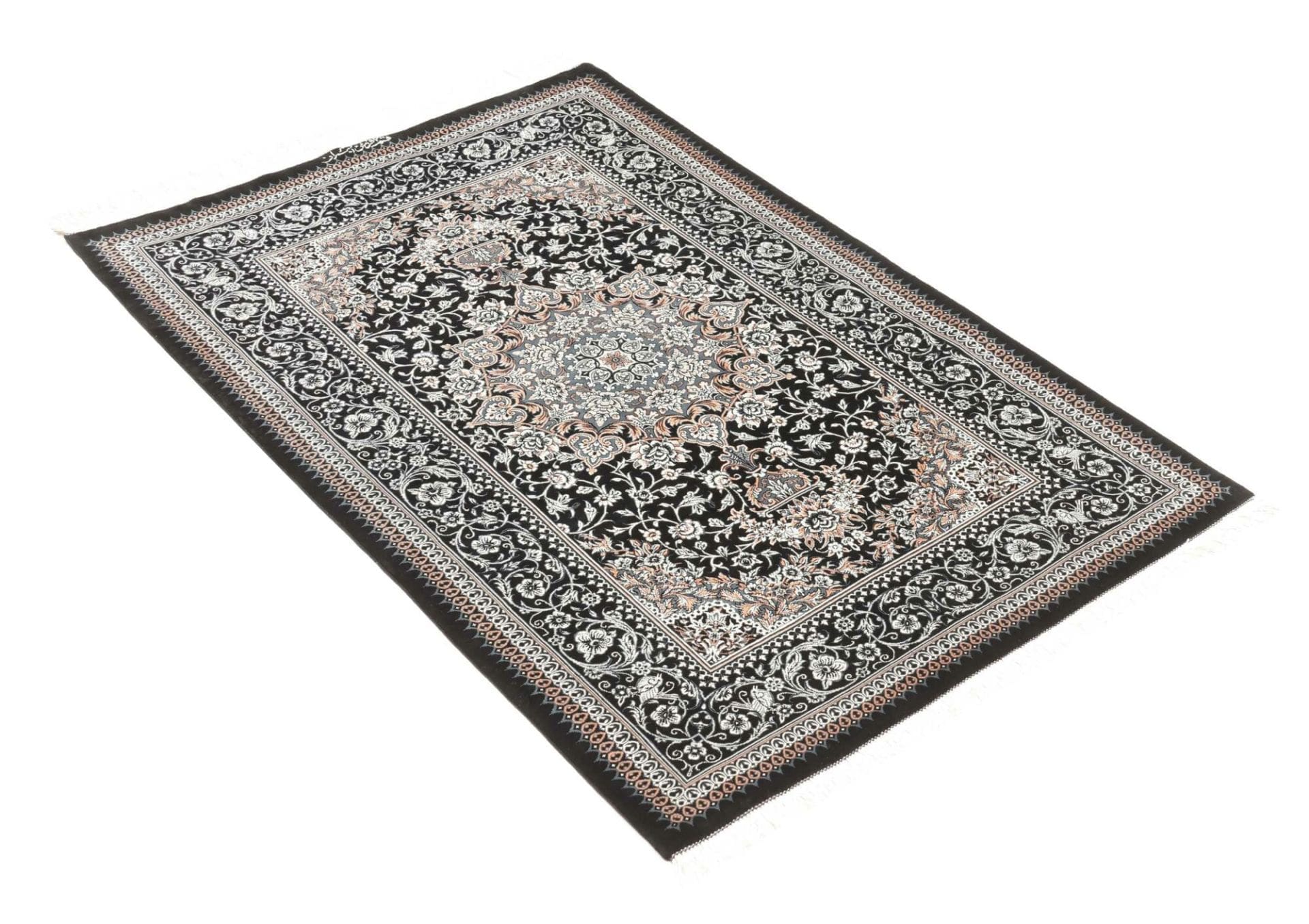 Ghom Perserteppich 83 × 121 cm aus Seide, handgeknüpft