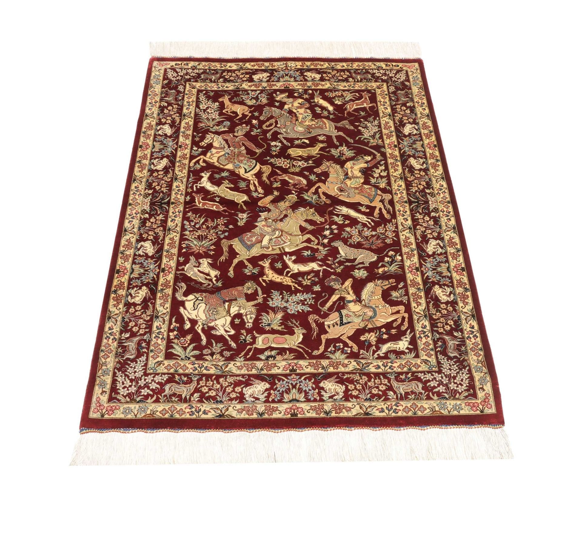 Handgeknüpfter Ghom Perserteppich 83 × 124 cm