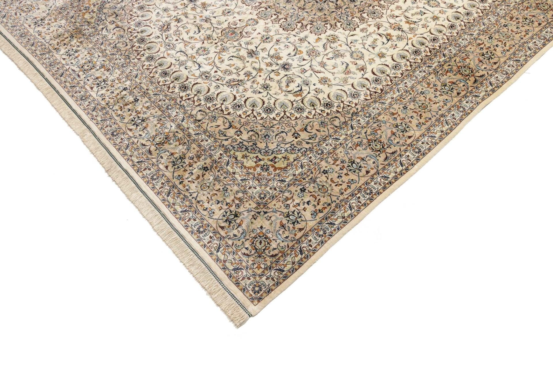 Handgeknüpfter Ghom Perserteppich, 197 × 250 cm, Seide