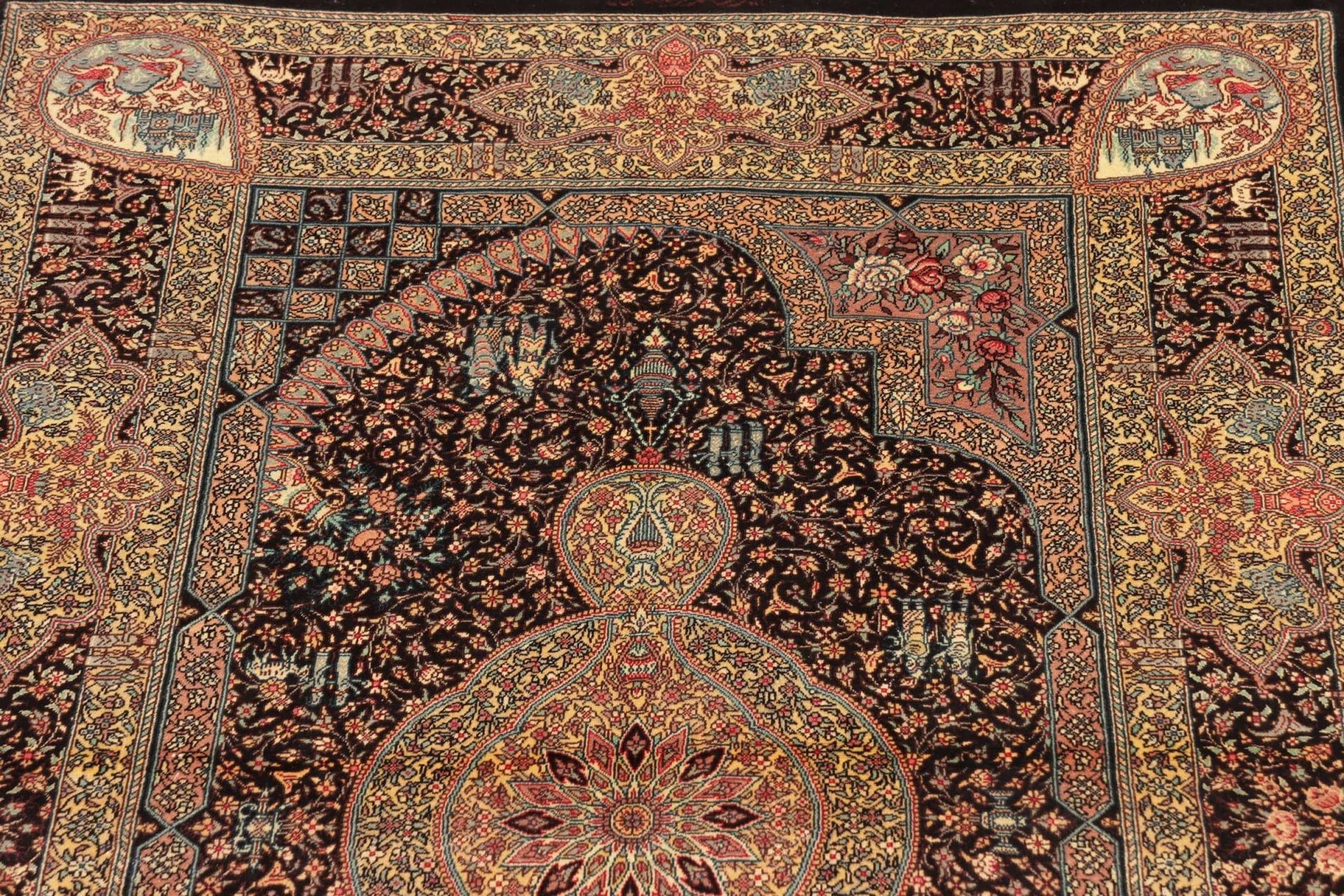 Ghom Perserteppich aus Iran, 83 × 122 cm