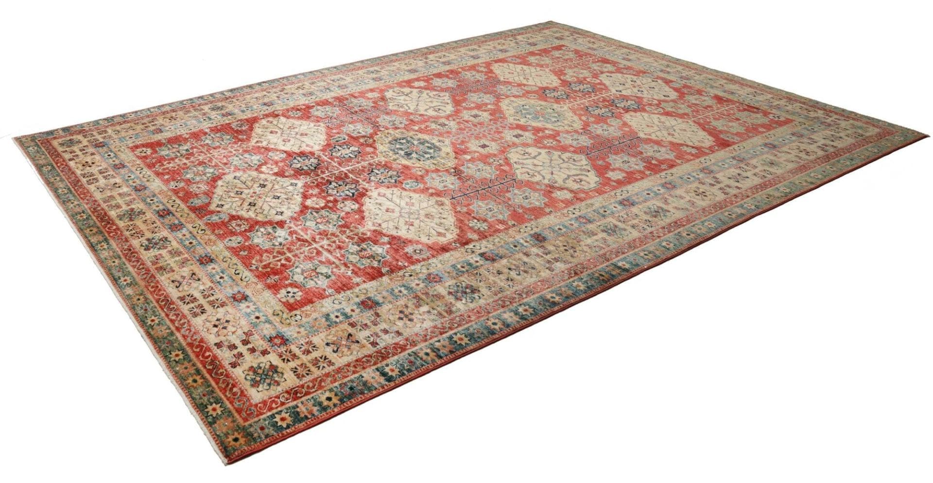 Kazak Orientteppich 281 × 374 cm aus Wolle, handgeknüpft