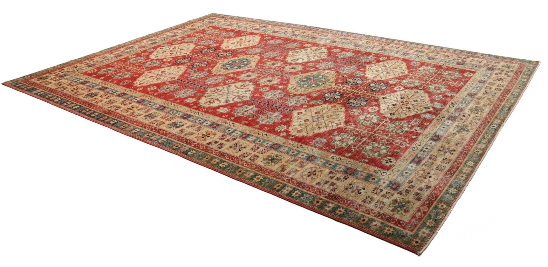 Kazak Orientteppich 281 × 374 cm aus Wolle, handgeknüpft