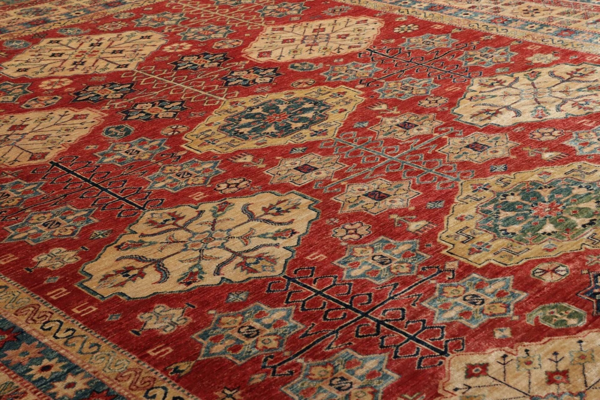 Kazak Orientteppich 281 × 374 cm aus Wolle, handgeknüpft