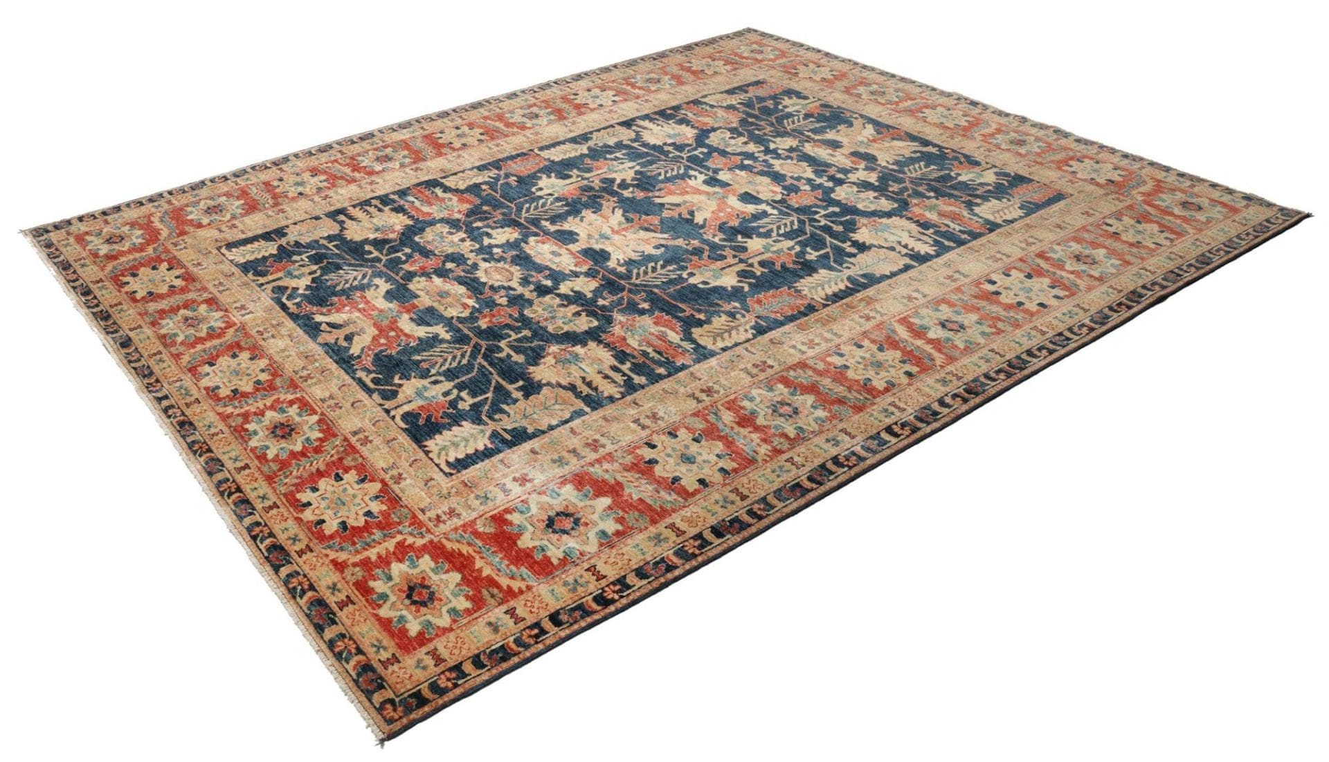 kazak-orientteppich-252-x-303-cm-handgeknupft-schurwolle-geometrisch-1 Kazak Orientteppich aus Pakistan, 252 × 303 cm