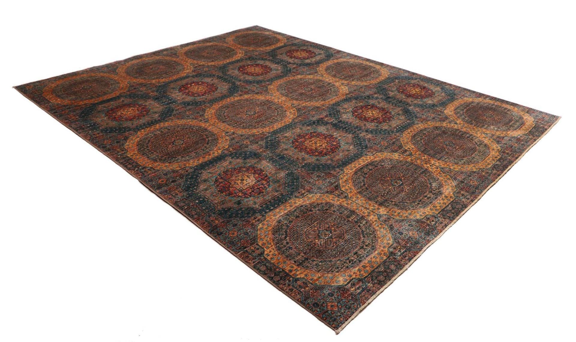 mamluk-orientteppich-247-x-306-cm-handgeknupft-seide-wolle-1 Handgeknüpfter Mamluk Orientteppich 247 × 306 cm